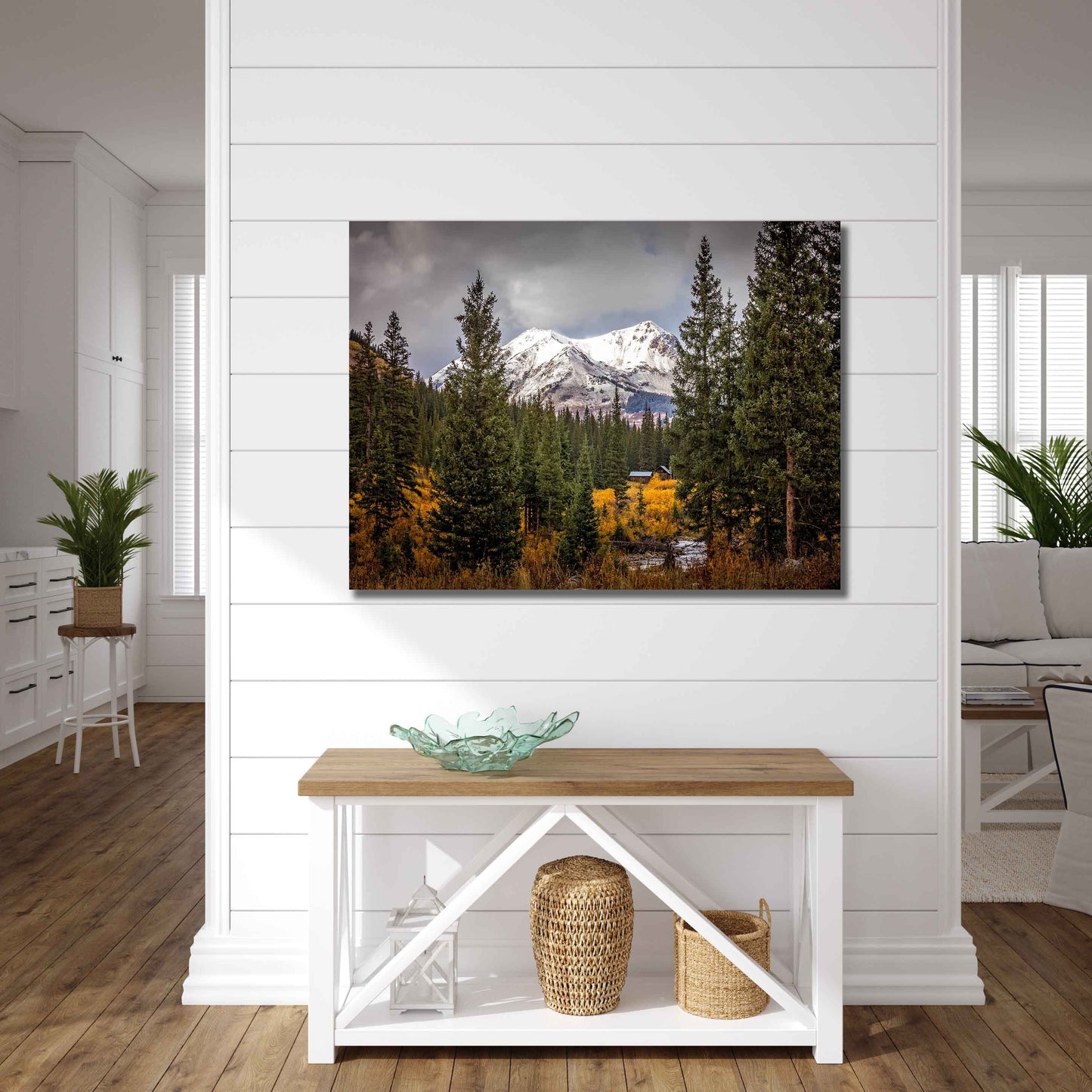 Colorado Autumn Mountain Landscape Photo, Fall Nature Canvas Print, San Juan Rocky Mountain Photography, Large Wall Art, Crested Butte