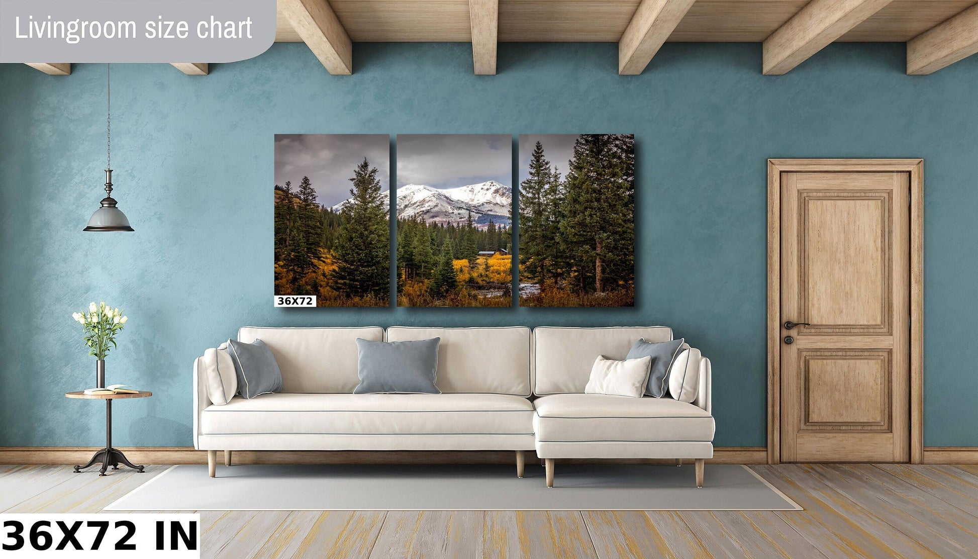 Colorado Autumn Mountain Landscape Photo, Fall Nature Canvas Print, San Juan Rocky Mountain Photography, Large Wall Art, Crested Butte