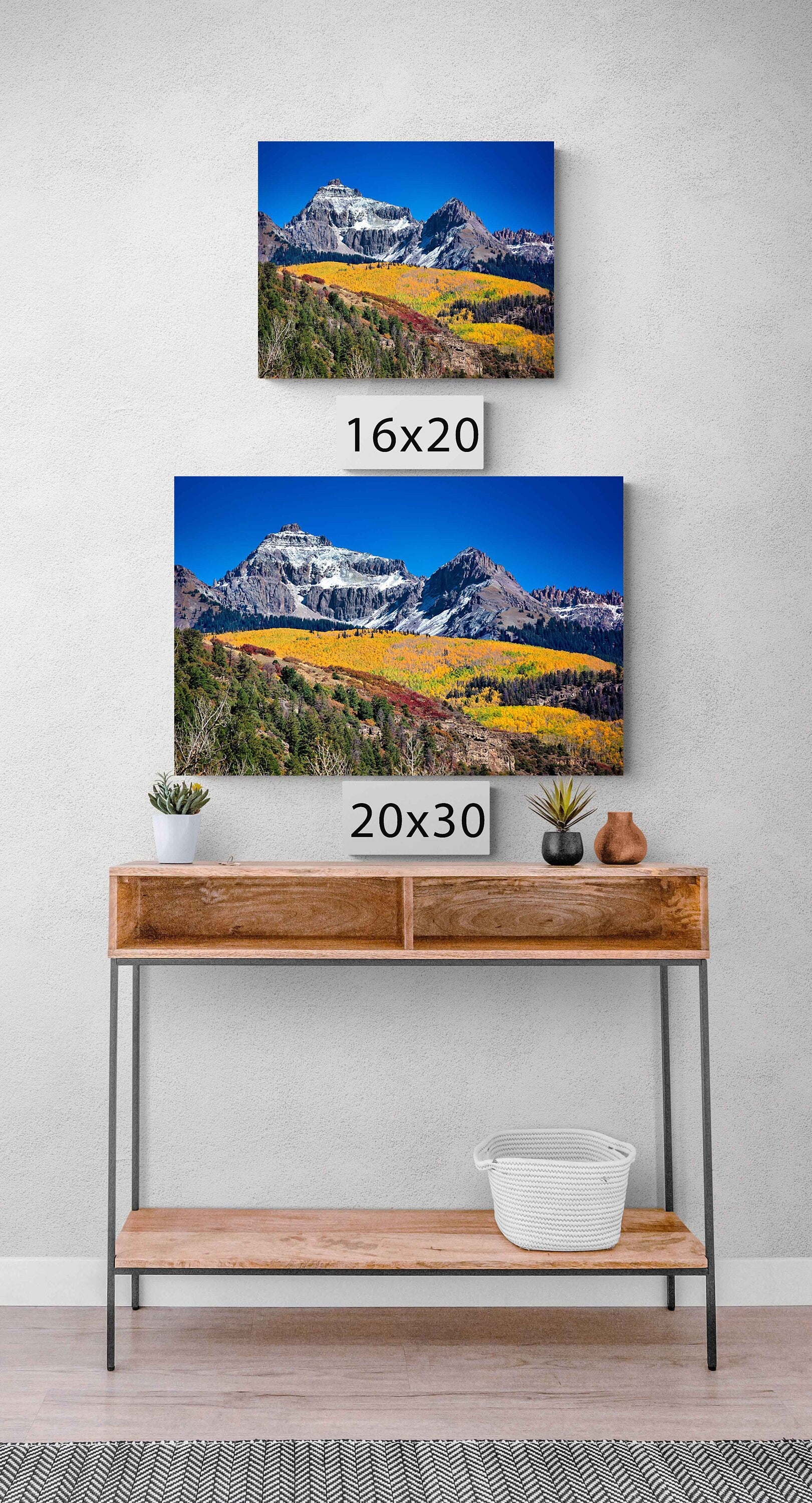 Rocky Mountains Autumn Landscape Photo, Colorado Aspens Fall Nature Canvas Print, San Juan Photography, Large Wall Art, Crested Butte