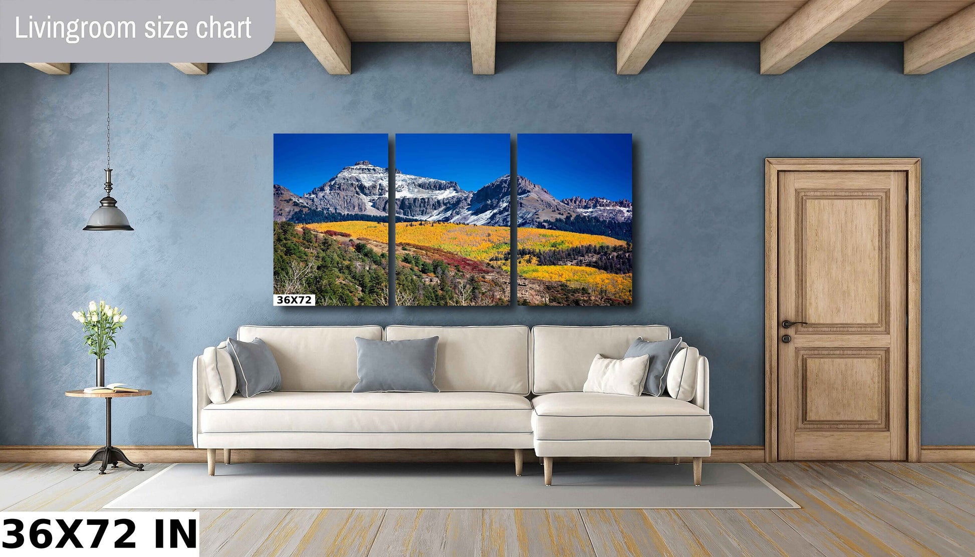 Rocky Mountains Autumn Landscape Photo, Colorado Aspens Fall Nature Canvas Print, San Juan Photography, Large Wall Art, Crested Butte