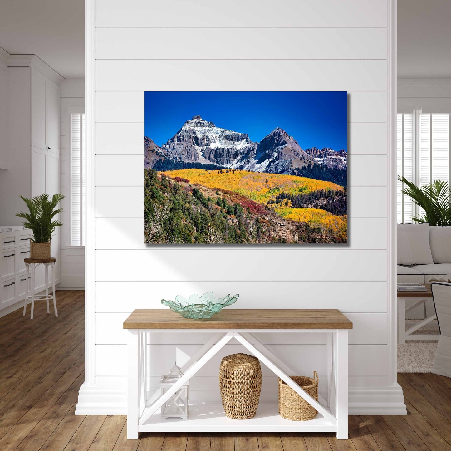 Rocky Mountains Autumn Landscape Photo, Colorado Aspens Fall Nature Canvas Print, San Juan Photography, Large Wall Art, Crested Butte