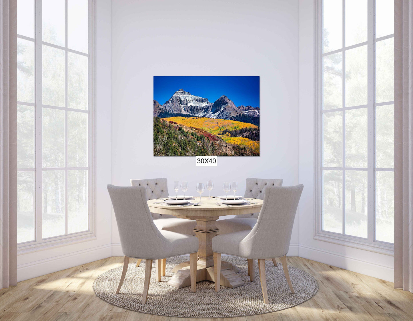 Rocky Mountains Autumn Landscape Photo, Colorado Aspens Fall Nature Canvas Print, San Juan Photography, Large Wall Art, Crested Butte