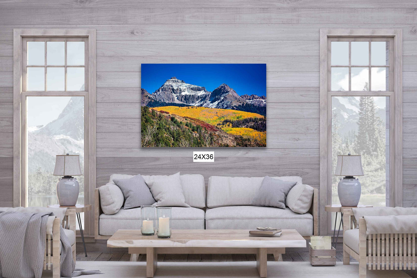 Rocky Mountains Autumn Landscape Photo, Colorado Aspens Fall Nature Canvas Print, San Juan Photography, Large Wall Art, Crested Butte