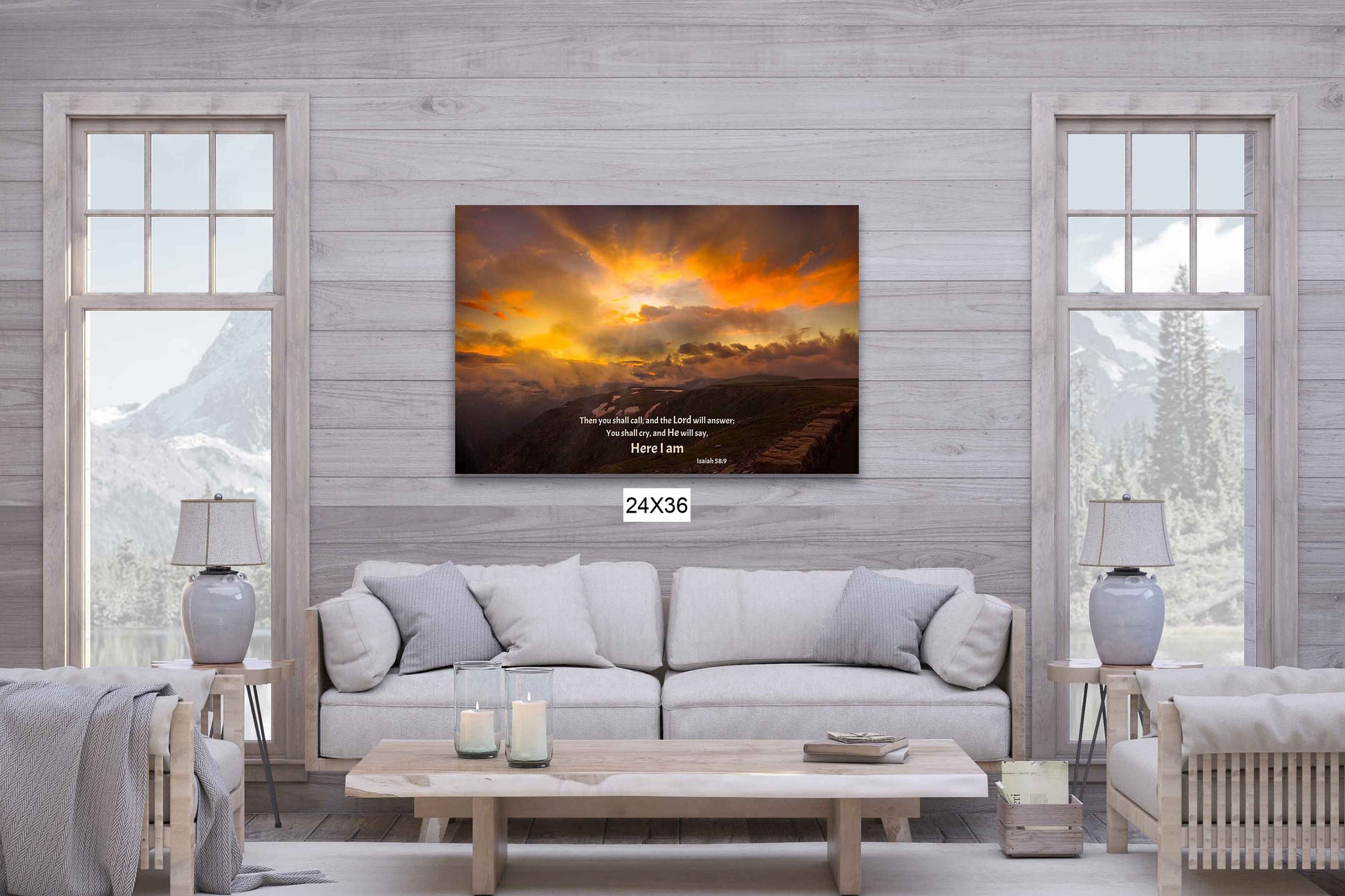 Isaiah 58:9 Christian Inspirational Wall Art, Rocky Mountain National Park Mountain Sunset, Bible Verse Photo,Colorado Landscape Photography