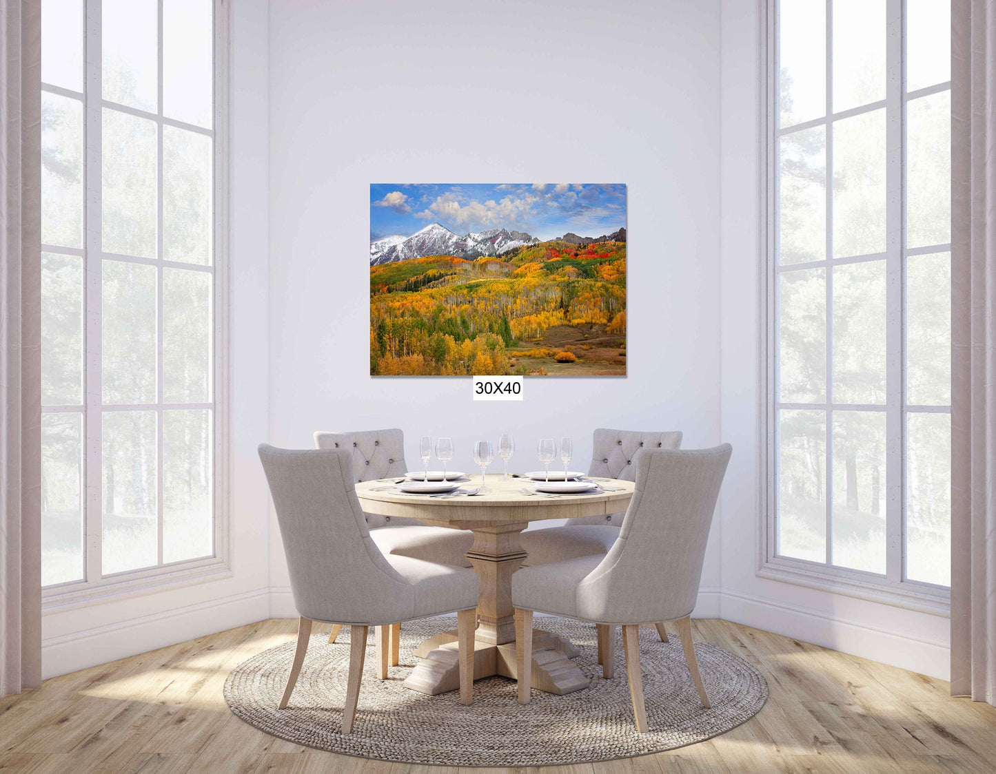 Crested Butte Colorado Autumn Mountain Landscape Photo, Golden Aspen Trees, Fall Nature Canvas Print, San Juan Rocky Mountain Photography