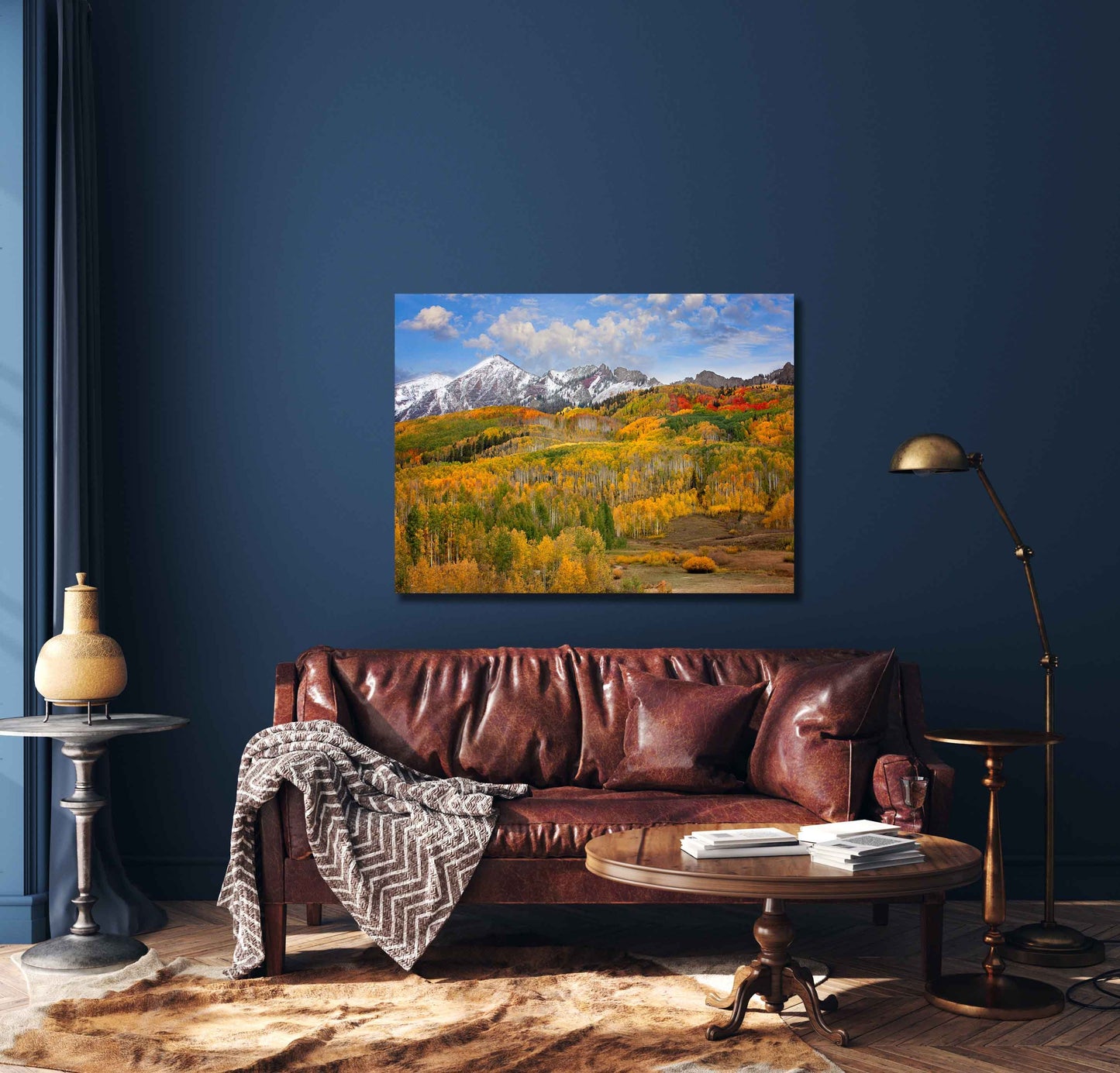 Crested Butte Colorado Autumn Mountain Landscape Photo, Golden Aspen Trees, Fall Nature Canvas Print, San Juan Rocky Mountain Photography