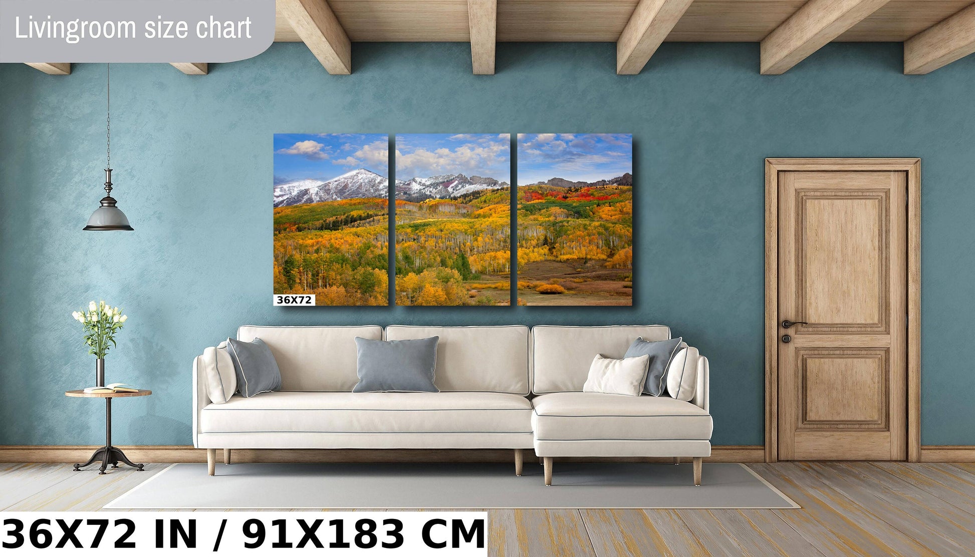 Crested Butte Colorado Autumn Mountain Landscape Photo, Golden Aspen Trees, Fall Nature Canvas Print, San Juan Rocky Mountain Photography