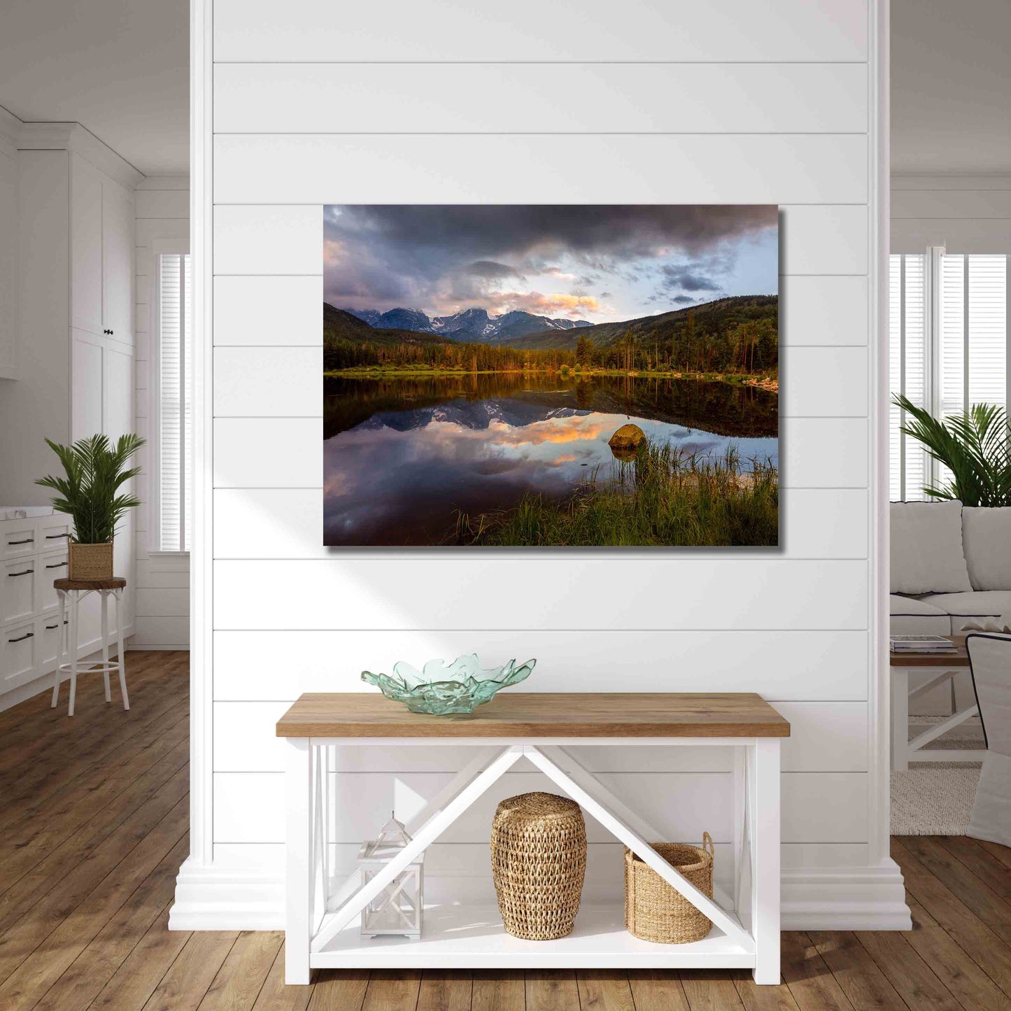 Colorado Landscape Sunrise Print, Rocky Mountain National Park Sprague Lake, Mountain Scenery, Canvas Wall Art, Decor for Home and Office