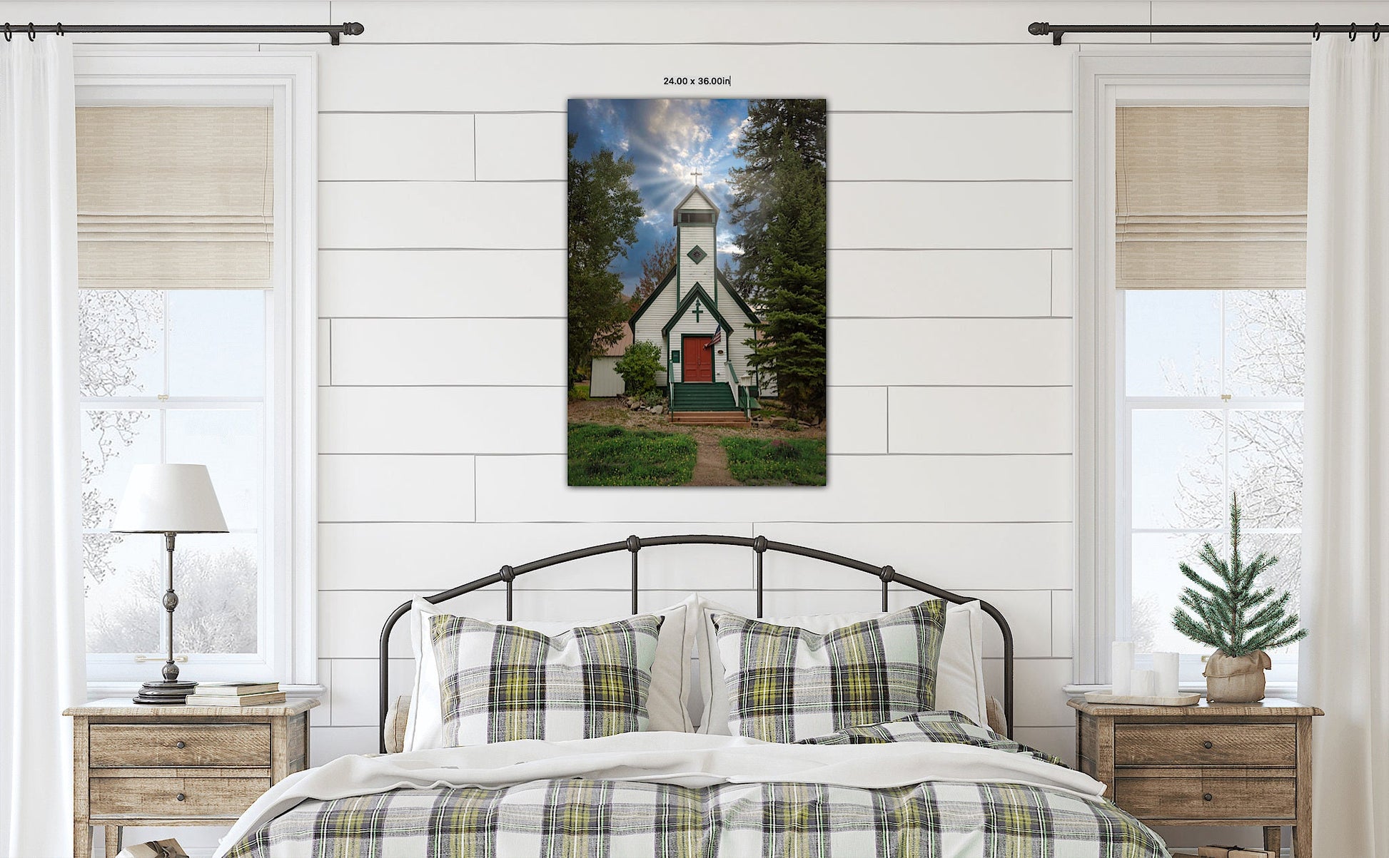 Old Country Church Photo Canvas Print, Colorado Mountain Photography Vertical Photo, Marble Forest Scene, Landscape Art