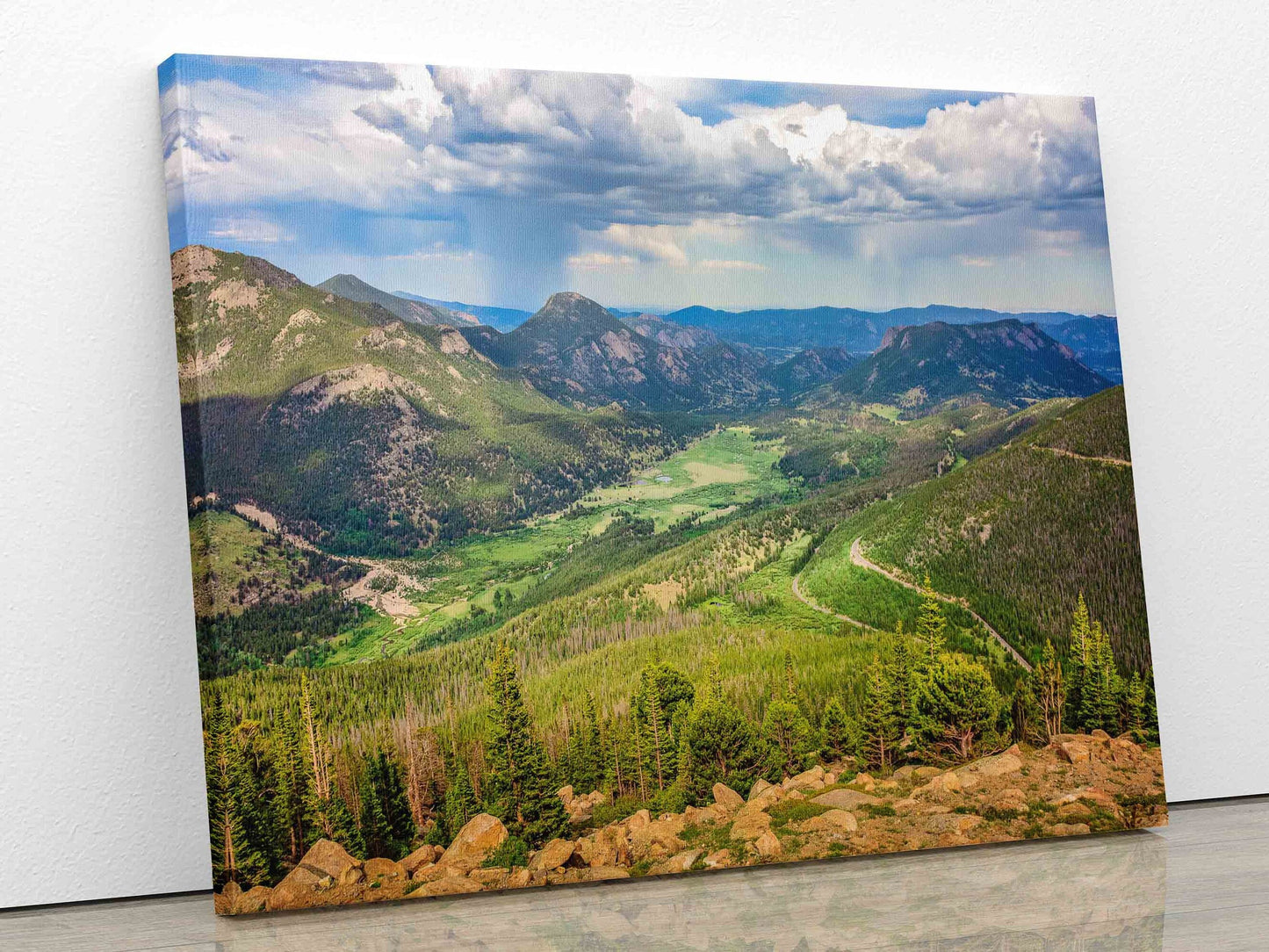 Rocky Mountain National Park Photo Canvas Print, Rainbow Curve Overlook, Trail Ridge Road, Colorado Landscape Photography Wall Art Decor