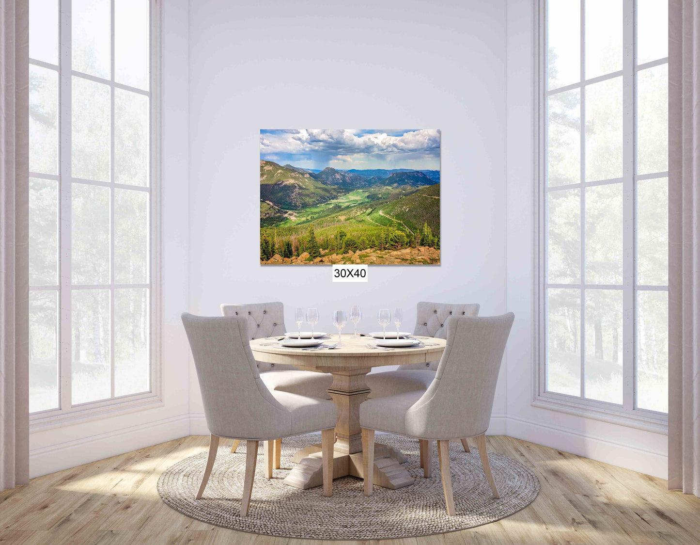 Rocky Mountain National Park Photo Canvas Print, Rainbow Curve Overlook, Trail Ridge Road, Colorado Landscape Photography Wall Art Decor