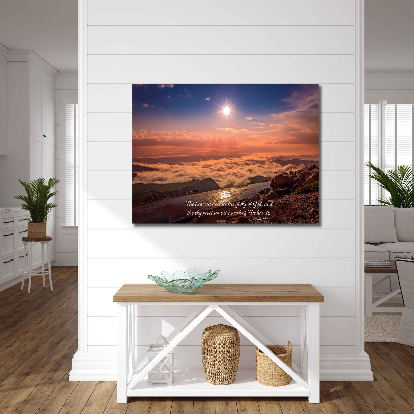 The Heavens Declare the Glory of God, Psalm 19:1 Christian Inspirational Wall Art, Mt. Evans Sunrise, Colorado Landscape, Scripture Canvas