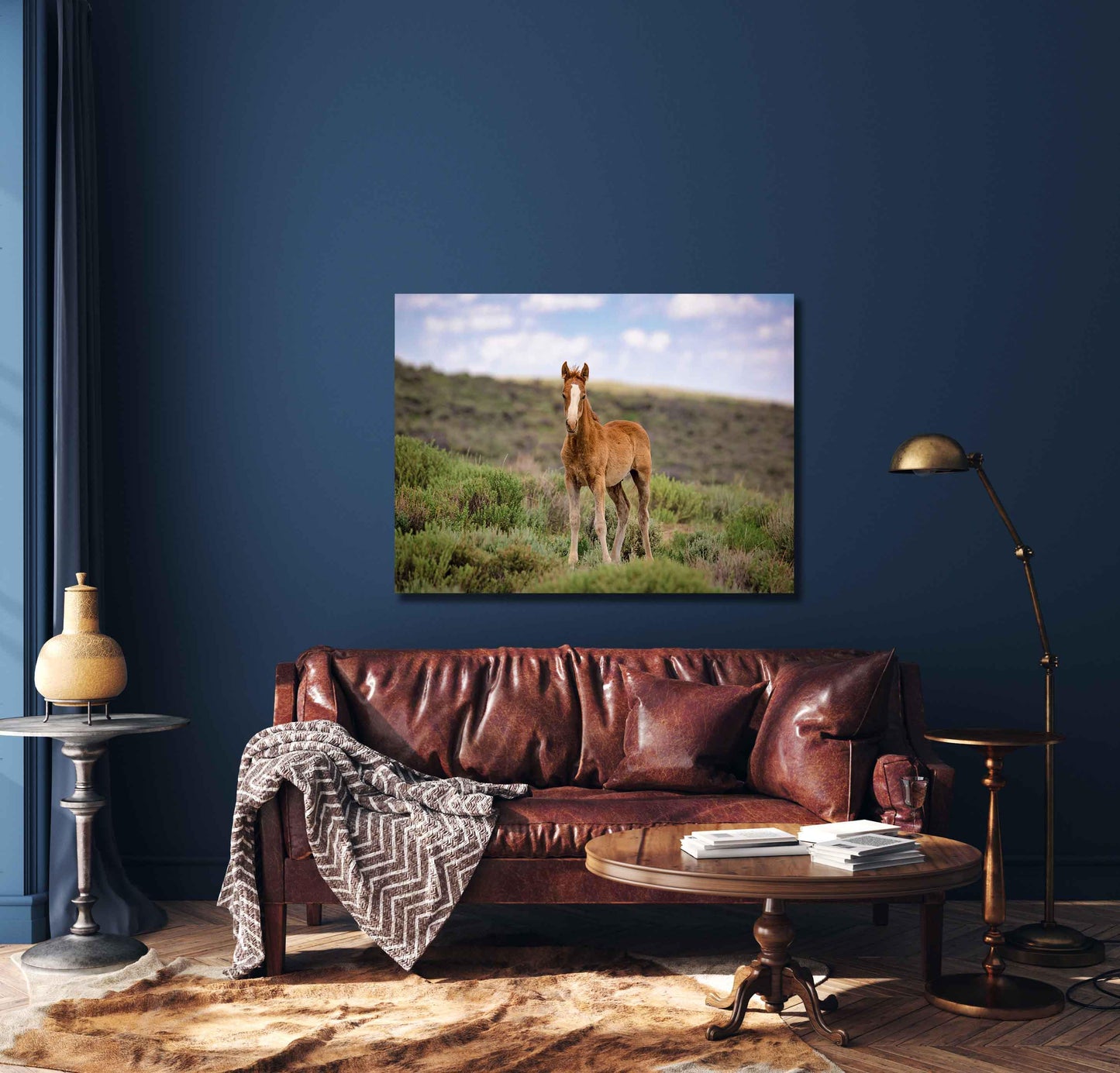 Wild Mustang Baby Horse Canvas Photo, Wild Foal in Colorado Wall Art Print, Wildlife Horse Canvas, Cowboy Old West Decor for Home or Office