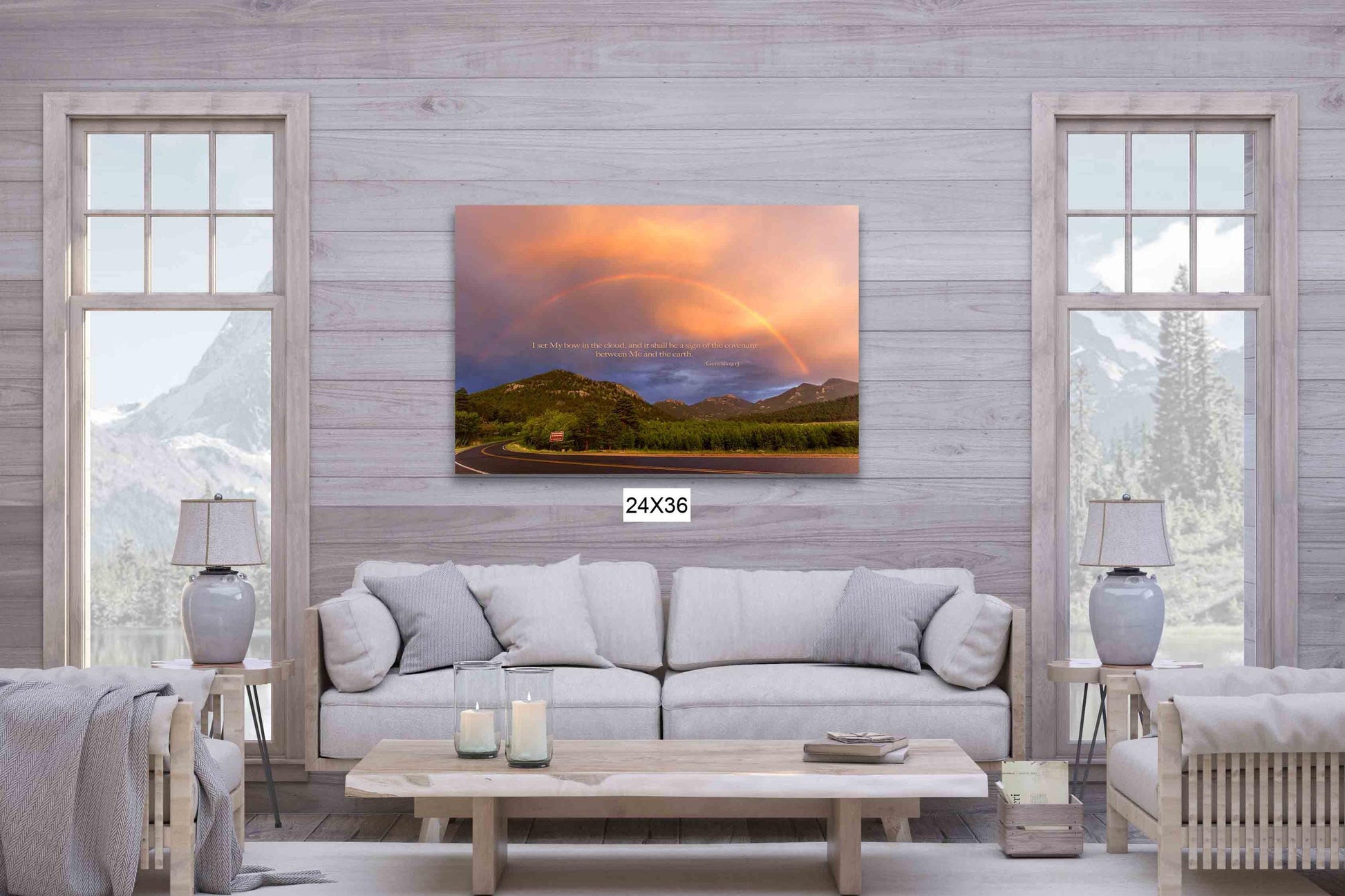 Genesis 9:13 Meaning of the Rainbow, Rocky Mountain National Park, Christian Inspirational Wall Art, Scripture Canvas, Colorado Photography