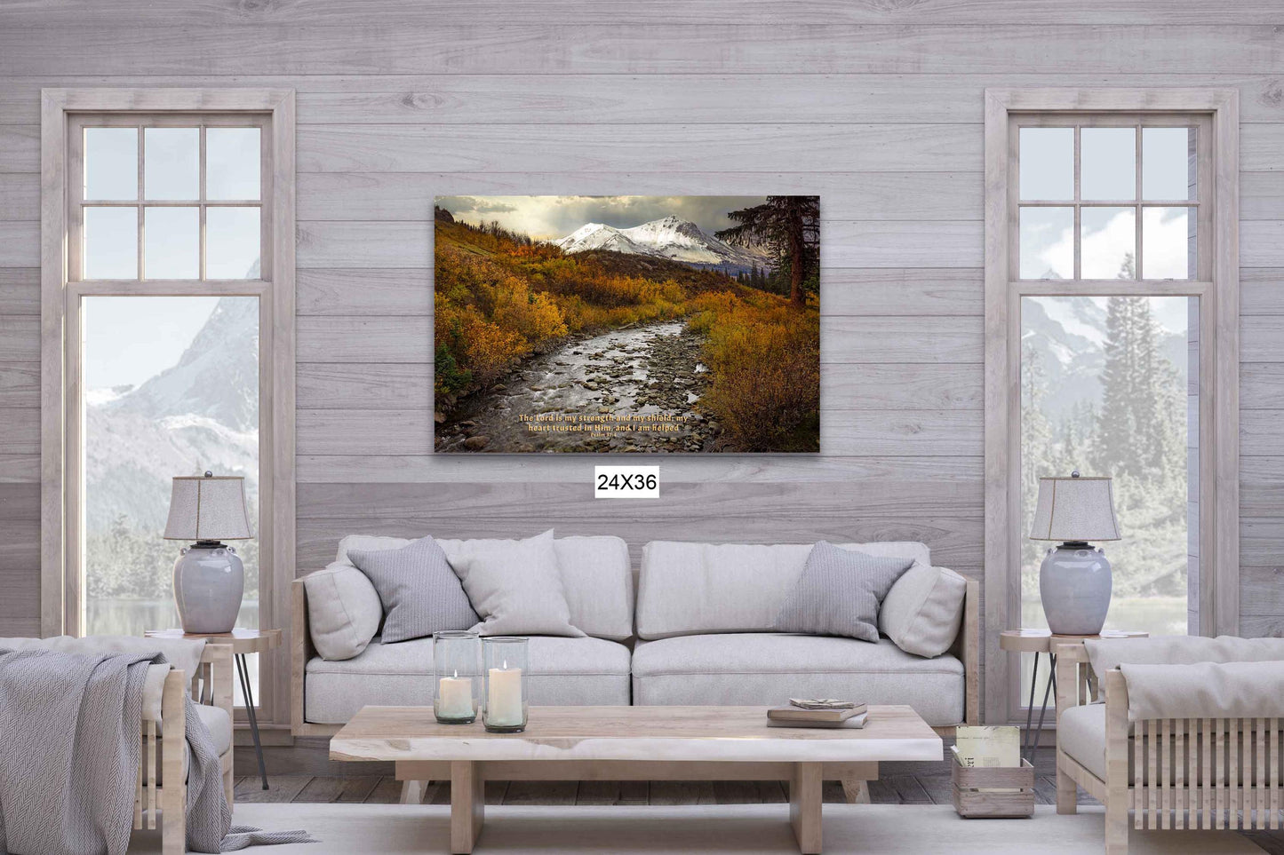 Psalm 37:4 Christian Inspirational Wall Art Print, Colorado Autumn Landscape, Scripture Canvas, The Lord is My Strength, Original Photo