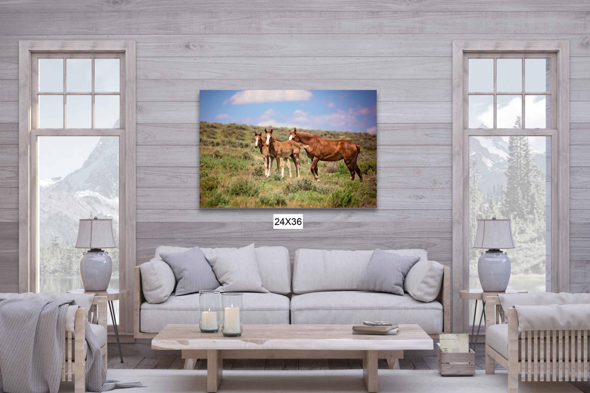 Wild Mustang Foals Canvas Photo, Wild Baby Horses in Colorado Wall Art Print, Wildlife Canvas, Cowboy Old West, Rustic Home or Office Decor