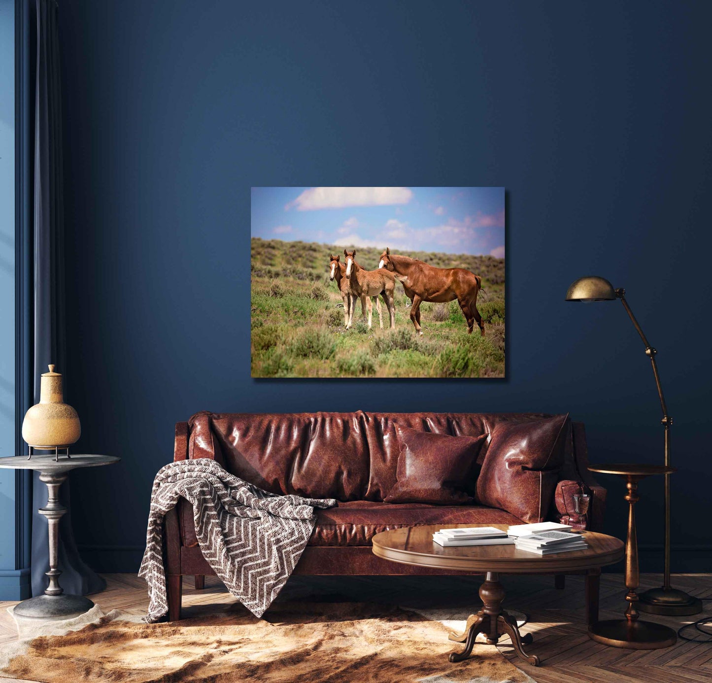 Wild Mustang Foals Canvas Photo, Wild Baby Horses in Colorado Wall Art Print, Wildlife Canvas, Cowboy Old West, Rustic Home or Office Decor