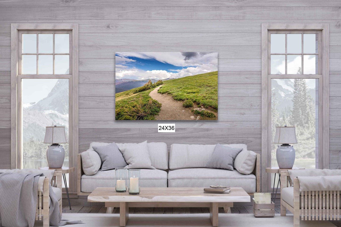 Hiking Trail on Mountain Tundra Photo Print, Rocky Mountain National Park Canvas, Trail Ridge Road, Colorado Landscape Photography Wall Art