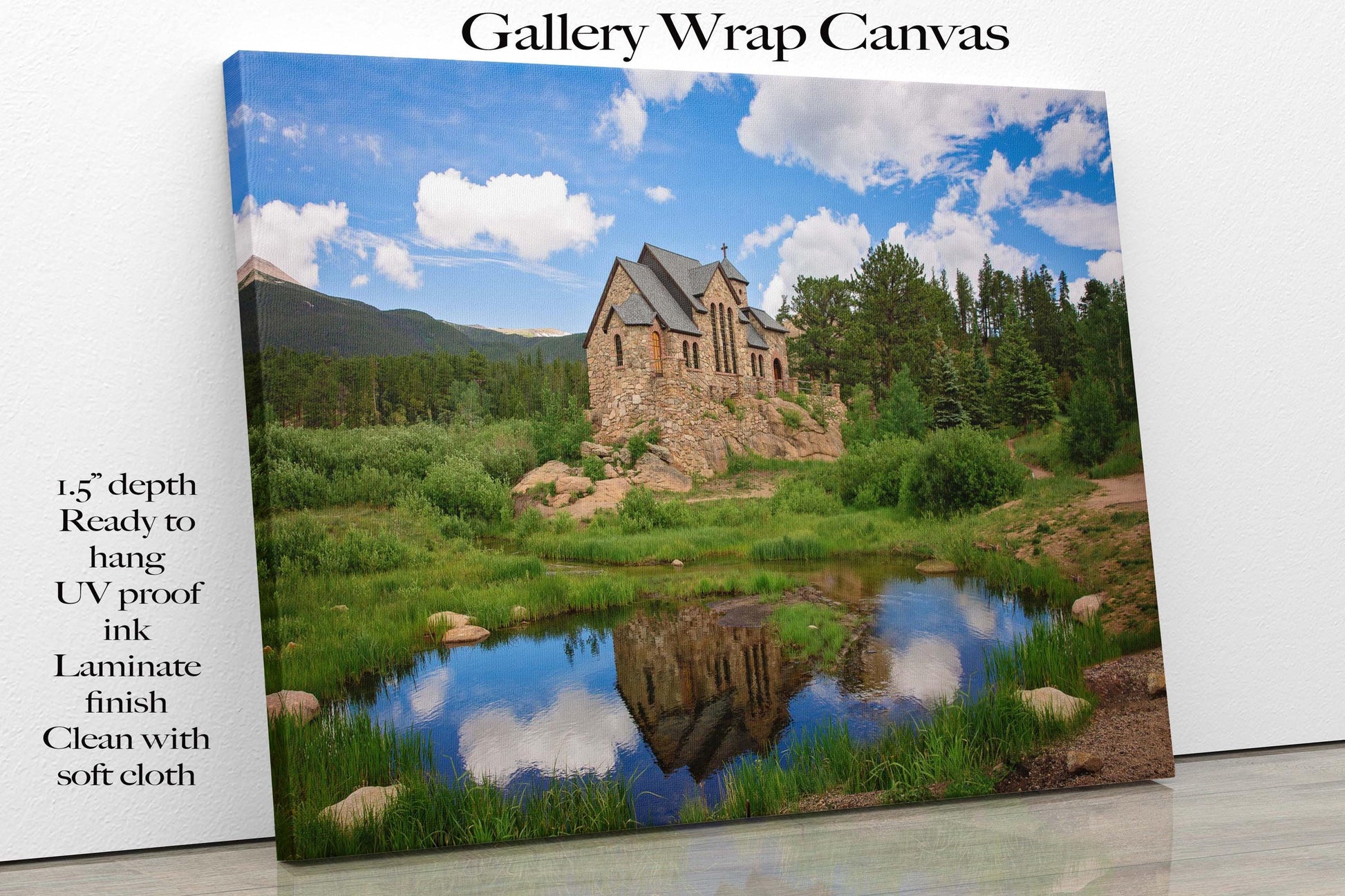 Chapel on the Rock Reflection Photo Print, Rocky Mountain National Park Canvas, Beautiful Church, Colorado Landscape Photography, Allenspark