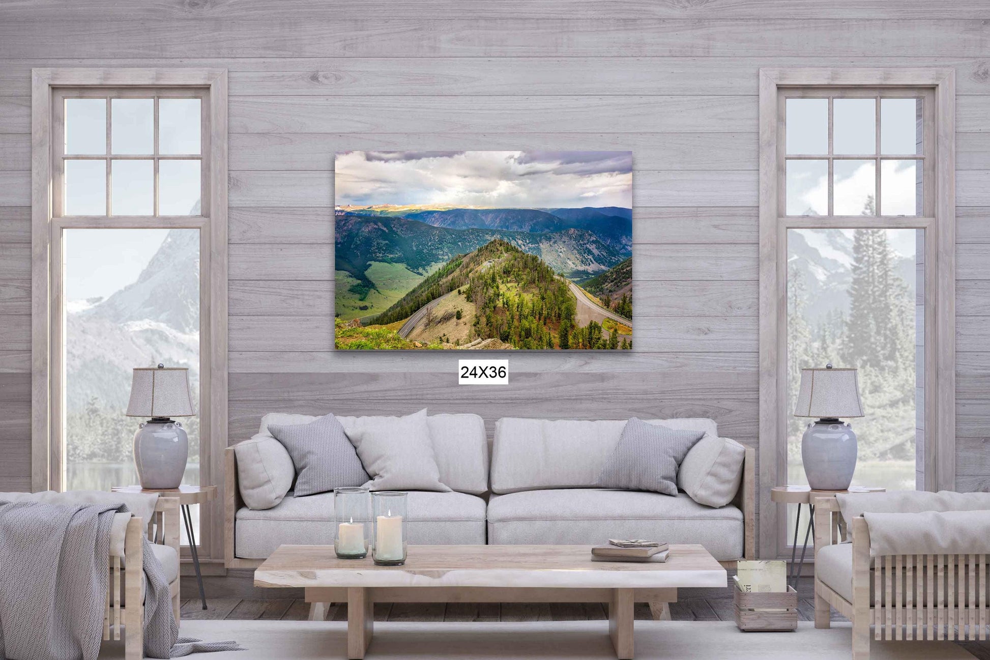 Beartooth Highway Round Around the Mountain Photo, Montana Landscape, Wyoming Photography Canvas Wall Art Print, Fine Art Decor Made in USA