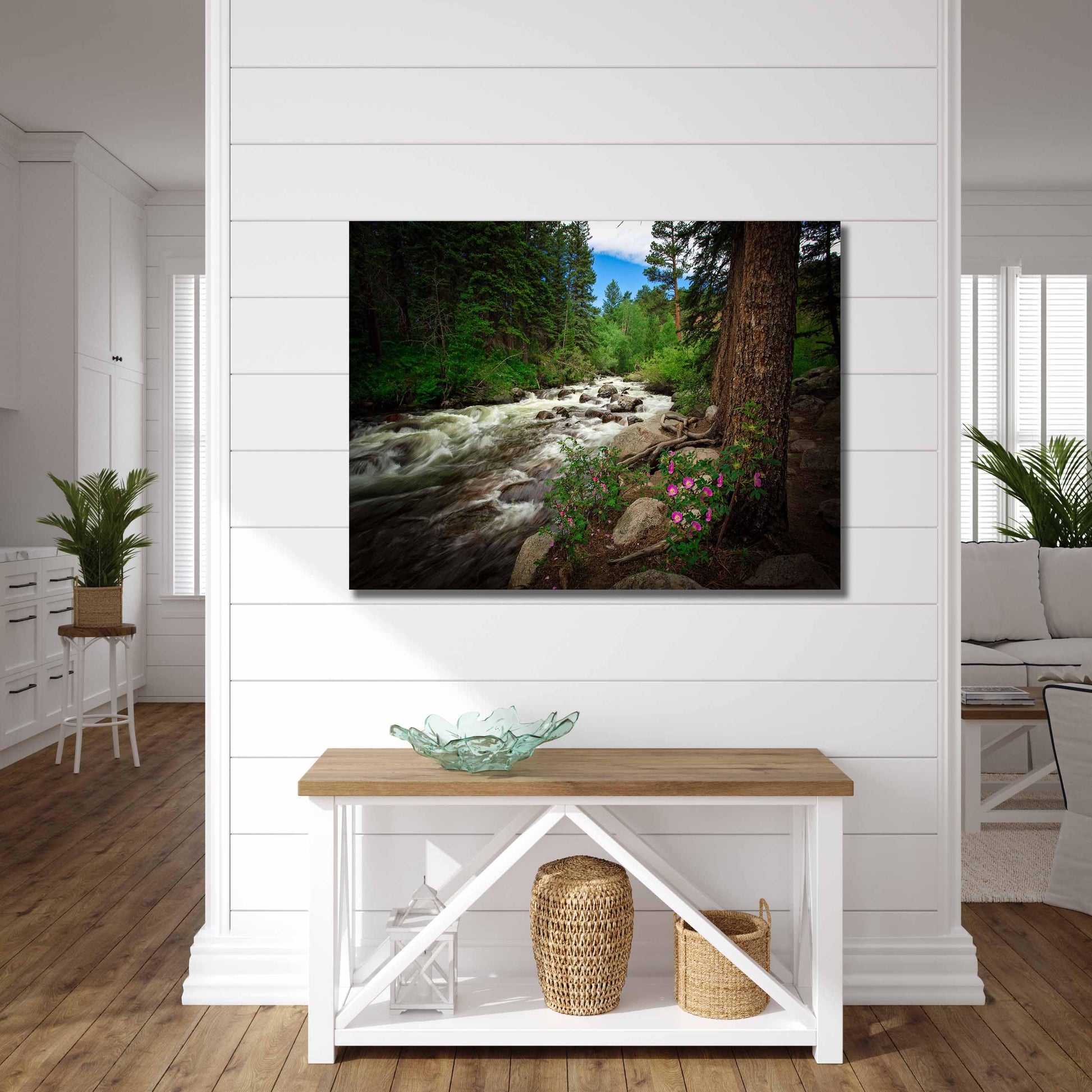 Rocky Mountain National Park Mountain Stream Print, Tuxedo Creek Wild Roses, Forest Scene Print, Colorado Landscape Photography Wall Art