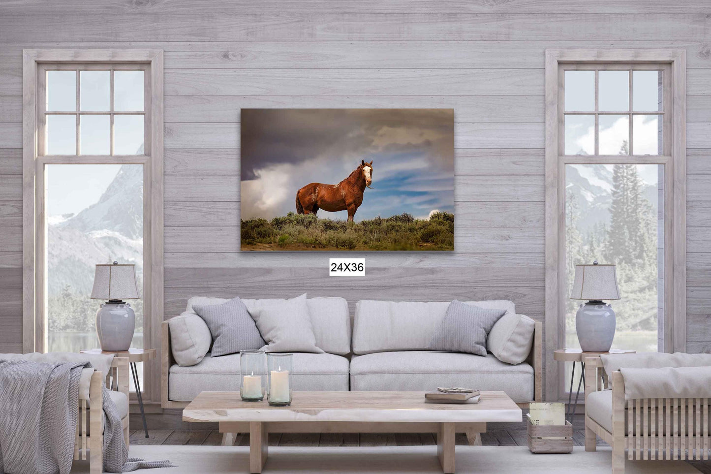 Colorado Wild Chestnut Stallion Print, Wild Horse Wall Art, Blaze Face Mustang Photo, Wildlife Canvas, Cowboy Old West Decor