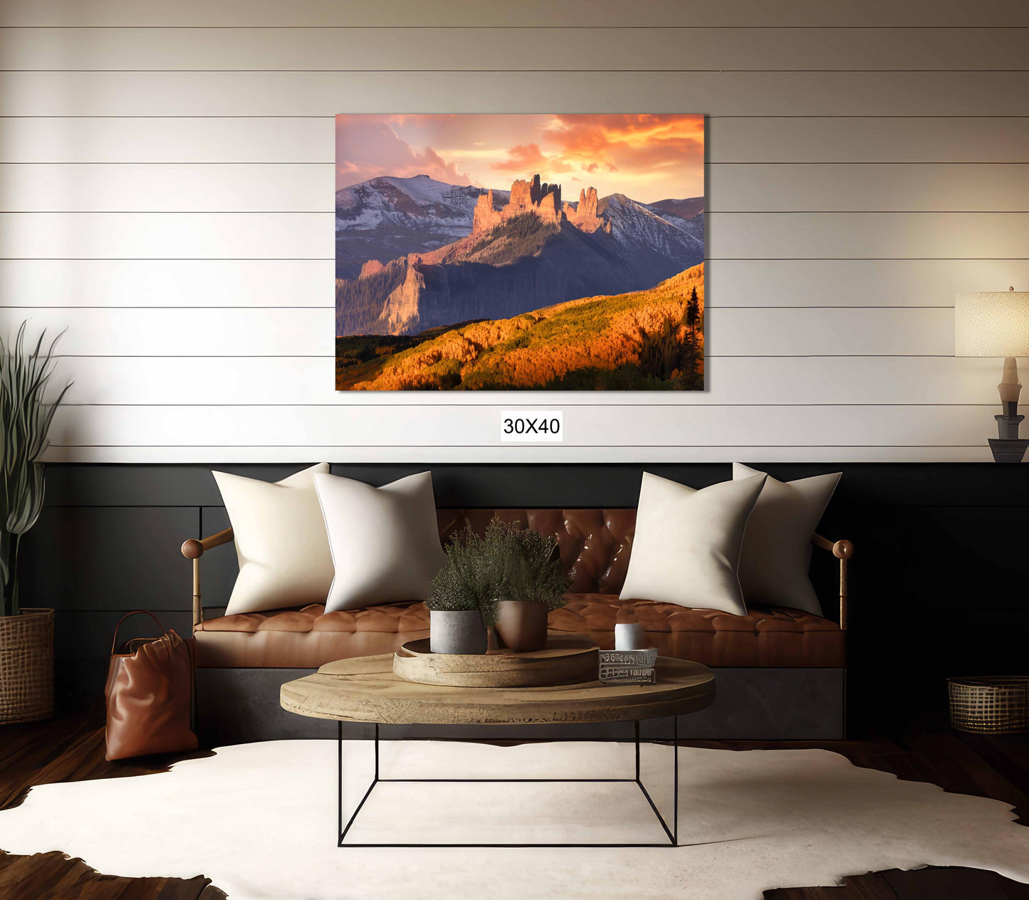 Mountain Sunrise Canvas Photo Print, Colorado Ohio Creek Pass with Autumn Aspen Forest, The Castles Fall Colors, Crested Butte Landscape