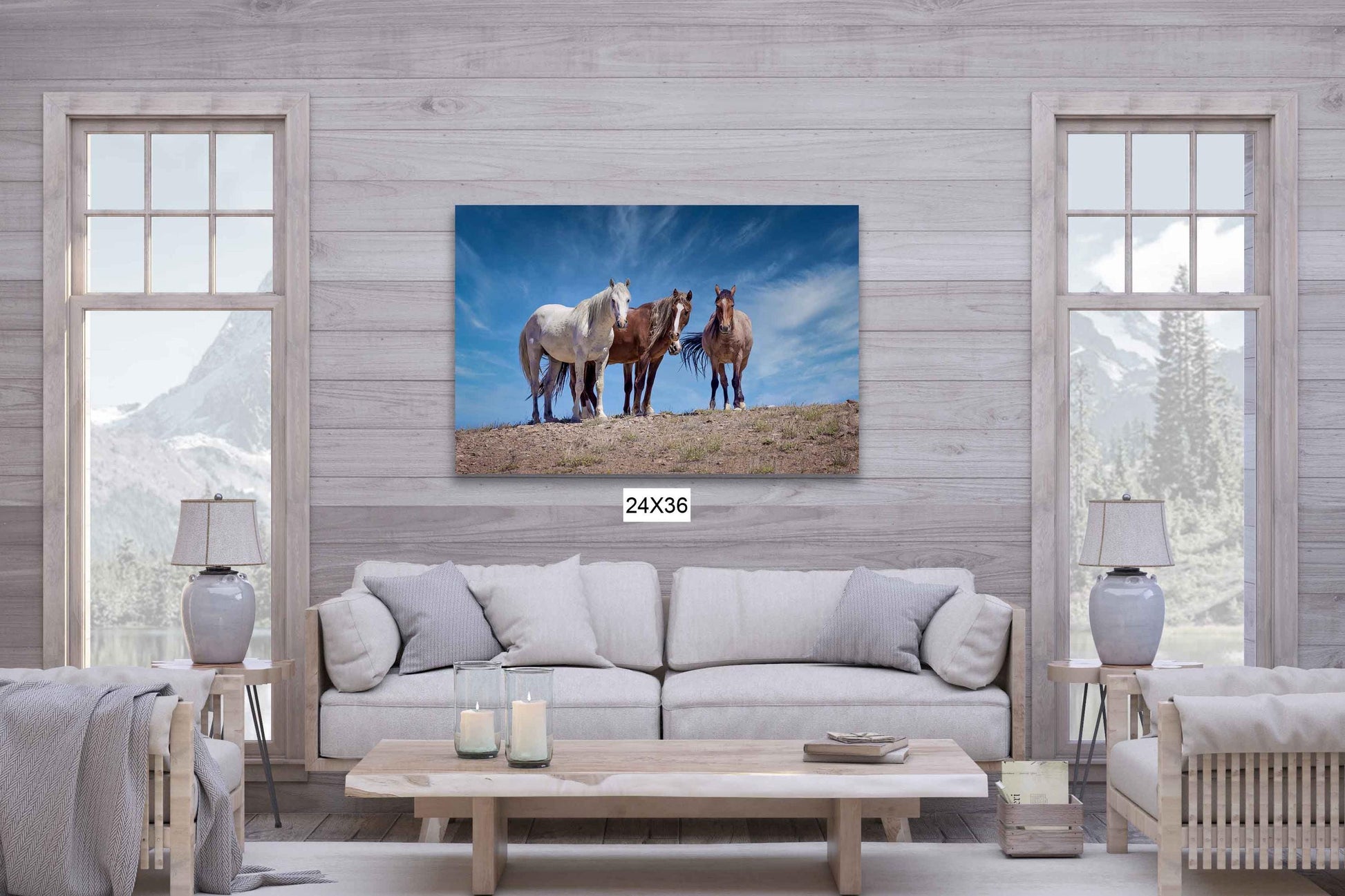 Wild Horses in Colorado Wall Art Print, Wild Mustangs Photo, Horse Lover Gift, Wildlife Canvas, Cowboy Old West Decor, Original Photography