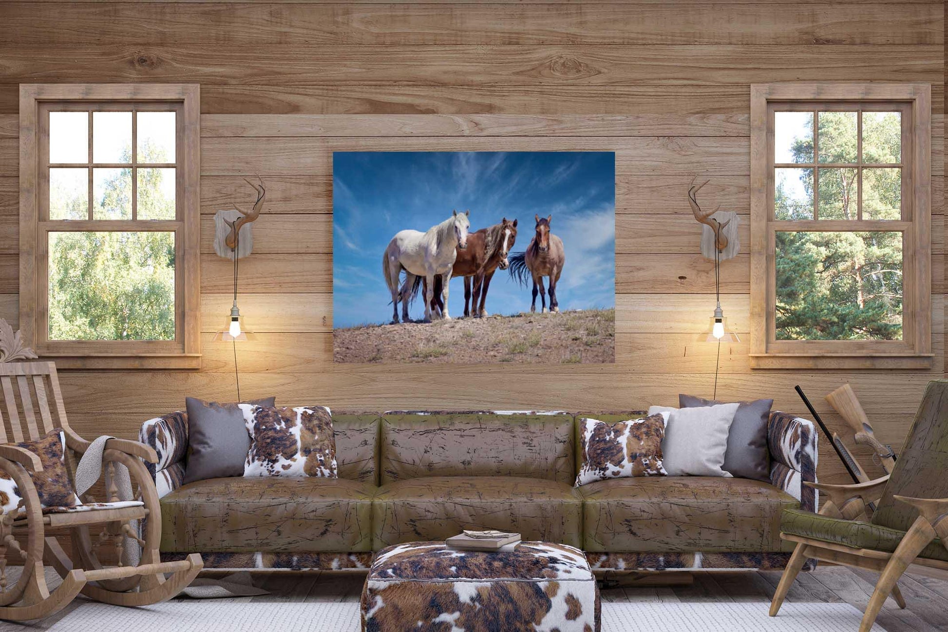 Wild Horses in Colorado Wall Art Print, Wild Mustangs Photo, Horse Lover Gift, Wildlife Canvas, Cowboy Old West Decor, Original Photography