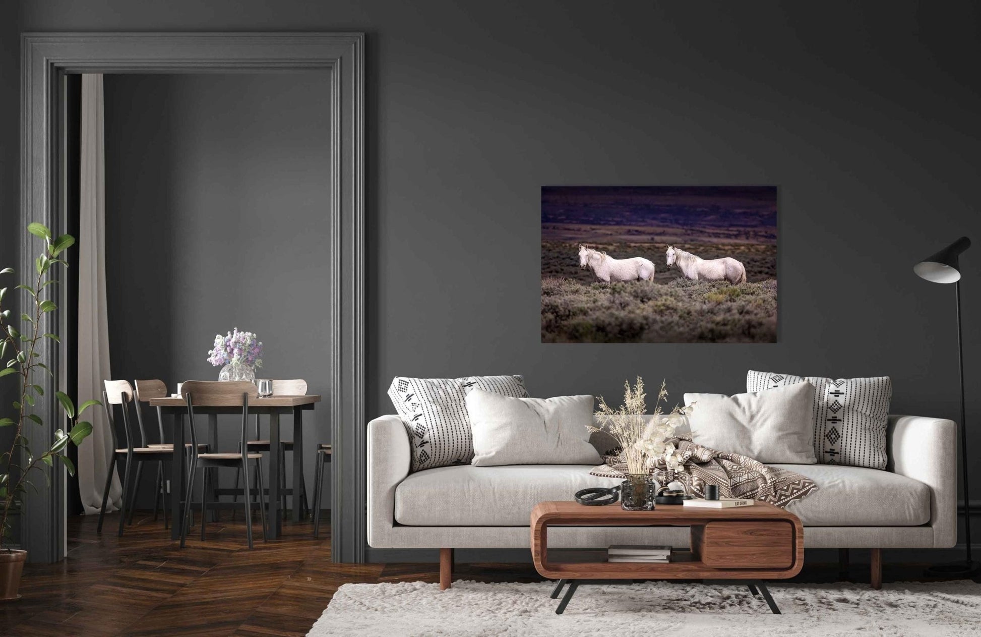Colorado Wild Horses Wall Art Print, Wild Mustang Photo, Wildlife Canvas, Rocky Mountain Wilderness, Cowboy Old West Decor, Home or Office - SandyDobbsFineArtPhotography