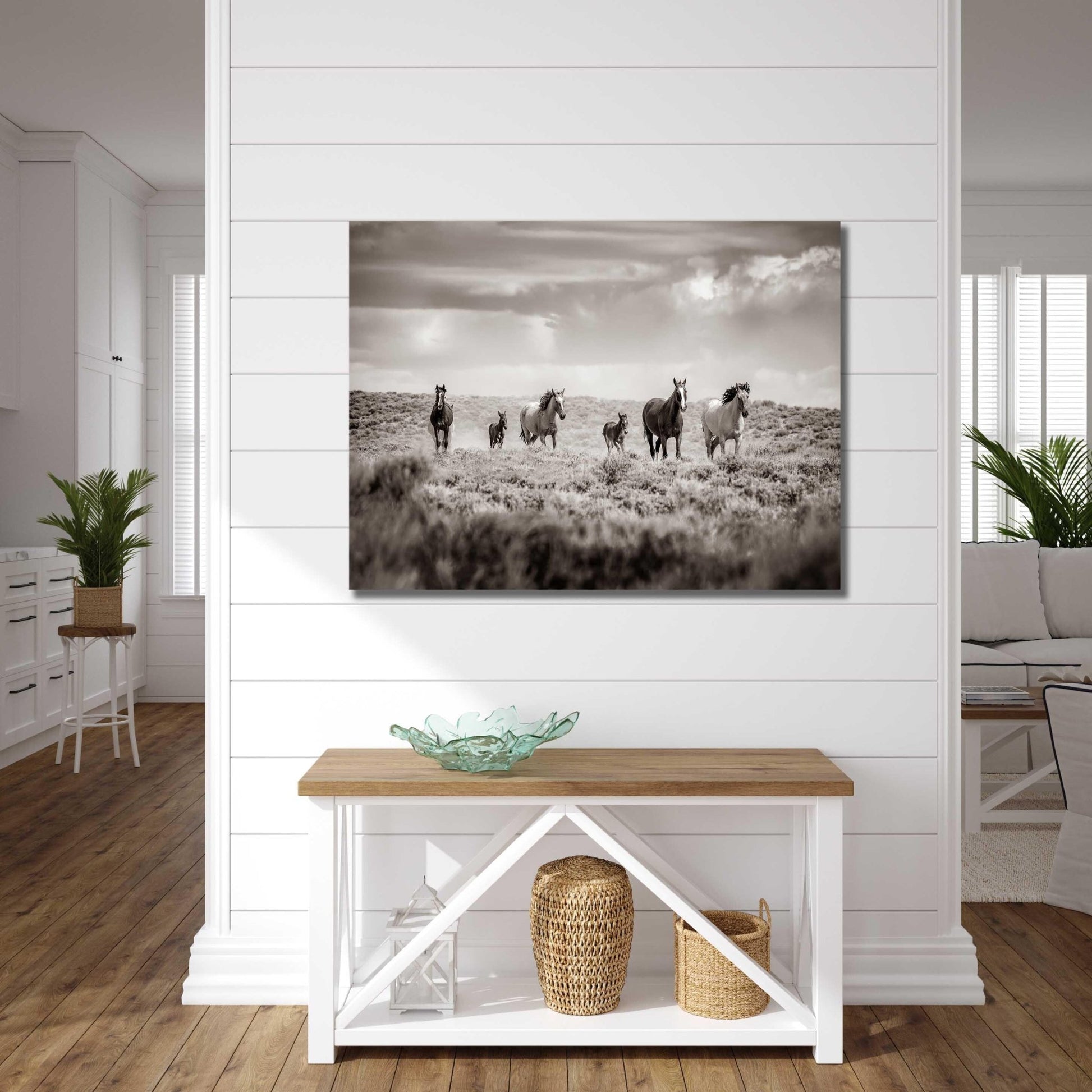 Sepia Colorado Wild Horses Running Wall Art Print, Mustang Photo Canvas, Horse Lover Gift, Cowboy Old West Decor for Home or Office - SandyDobbsFineArtPhotography