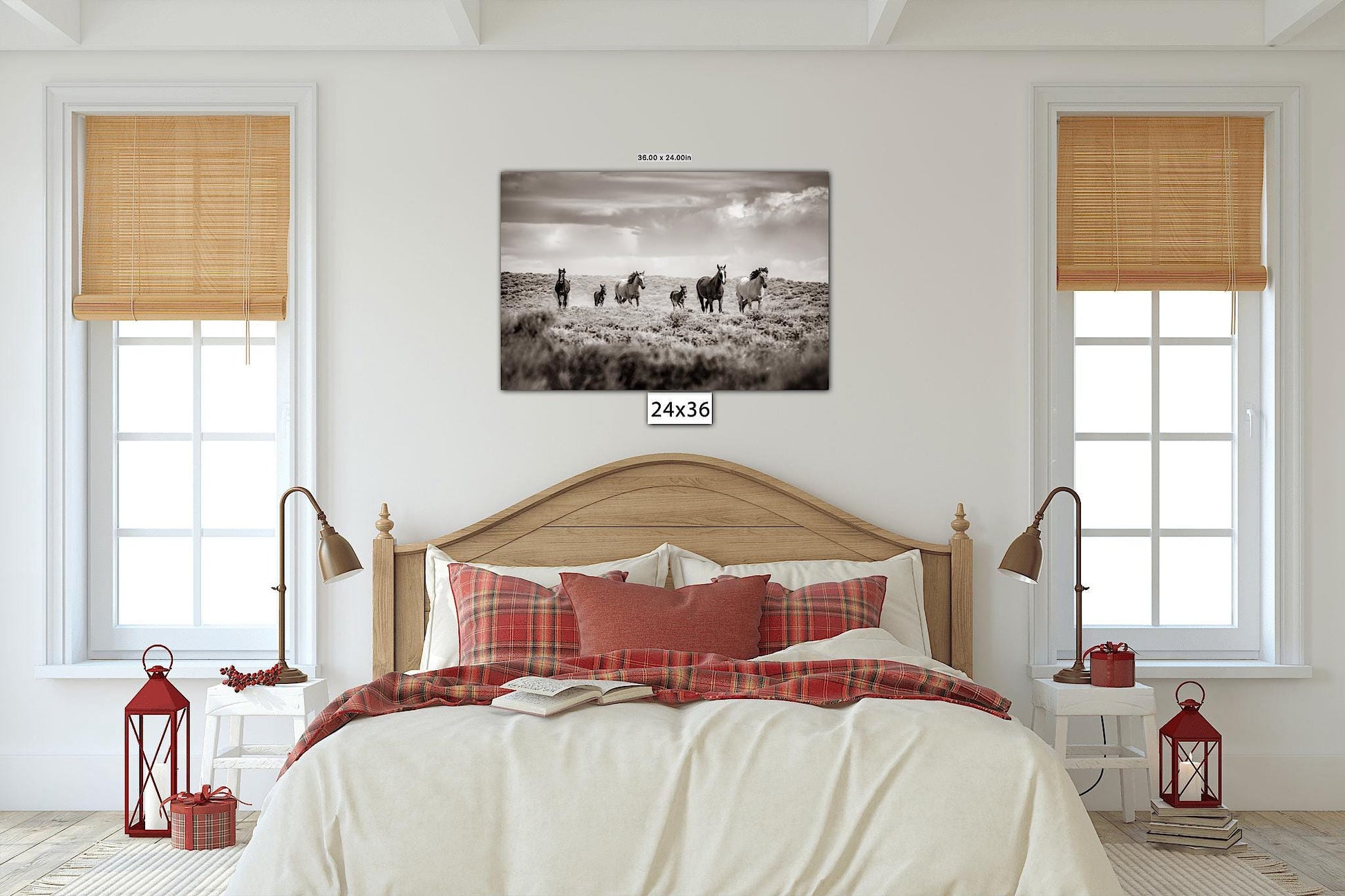 Sepia Colorado Wild Horses Running Wall Art Print, Mustang Photo Canvas, Horse Lover Gift, Cowboy Old West Decor for Home or Office - SandyDobbsFineArtPhotography
