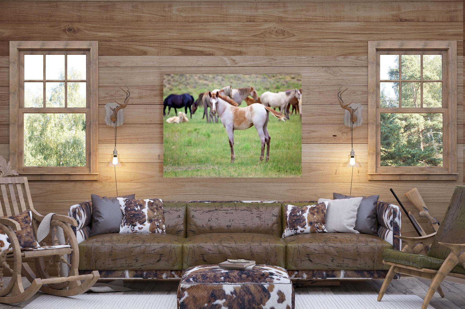 Wild Mustang Colt Photo Canvas, Wyoming Unique Baby Horse Wall Art Print, Rocky Mountain Large Wildlife Canvas, Cowboy Old West Home Decor - SandyDobbsFineArtPhotography