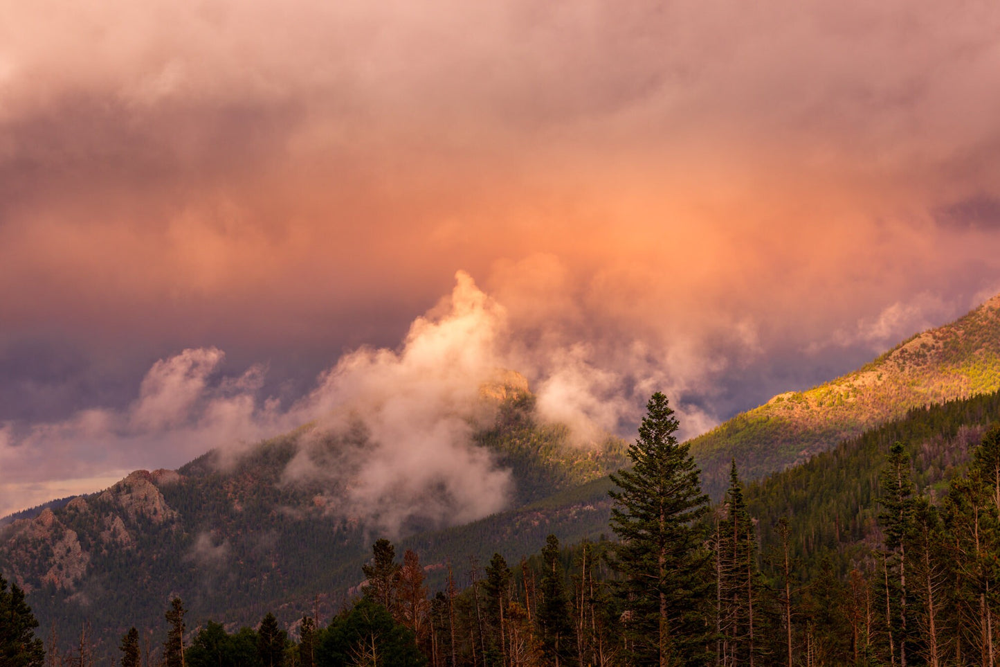 Bear Lake Colorado Sunset, Rocky Mountain National Park Print, Canvas Wall Art Print