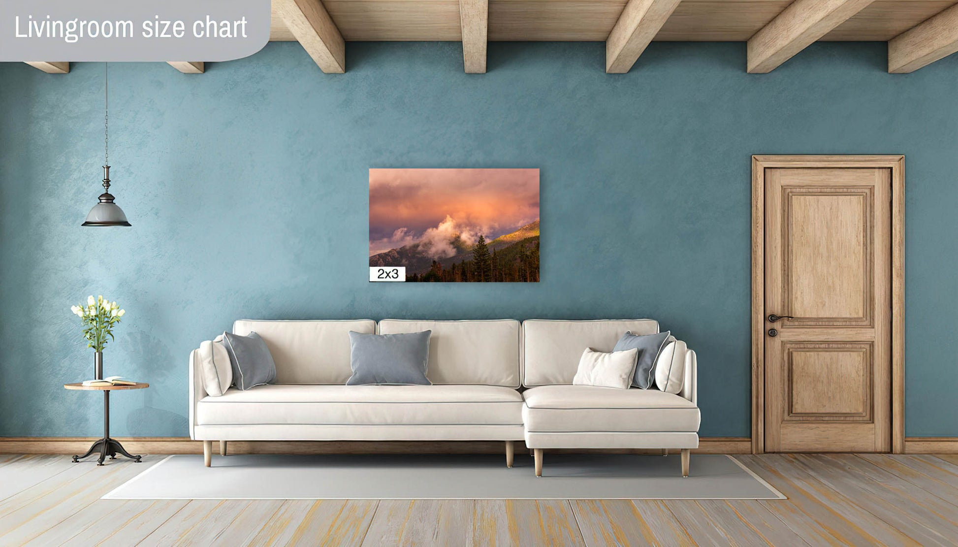 Bear Lake Colorado Sunset,Rocky Mountain National Park Print,Canvas Wall Art Prints-Wall Decoration for Home,Living Room,Bedroom and Office