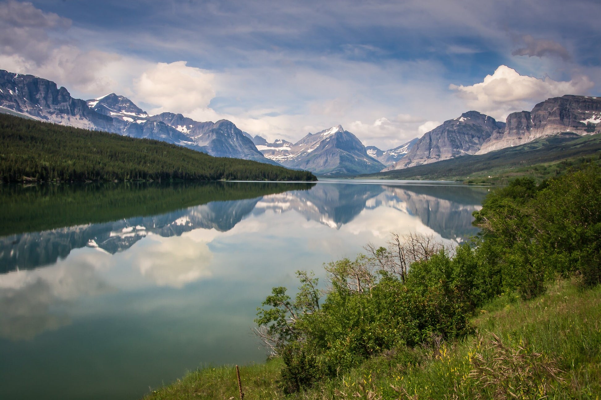 Beautiful mountain landscape in Glacier National Park, Montana.