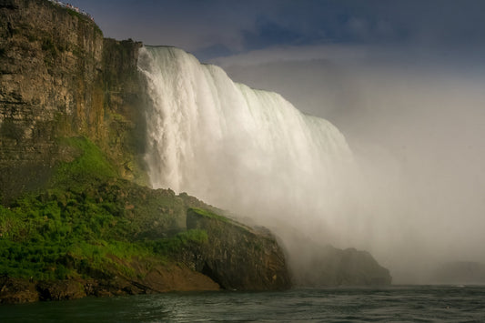 Niagara Falls, View from Bottom of Niagara Falls, Misty Waterfalls, Canvas Wall Art, Decor for Home, Living Room,  Bedroom, Office