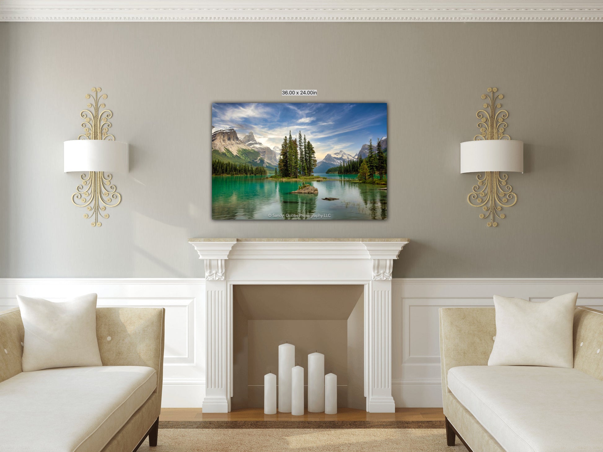 Spirit Island Print, Maligne Lake, Jasper National Park, Canadian Rockies, Alberta, Banff, Canvas Wall Art Prints for Home