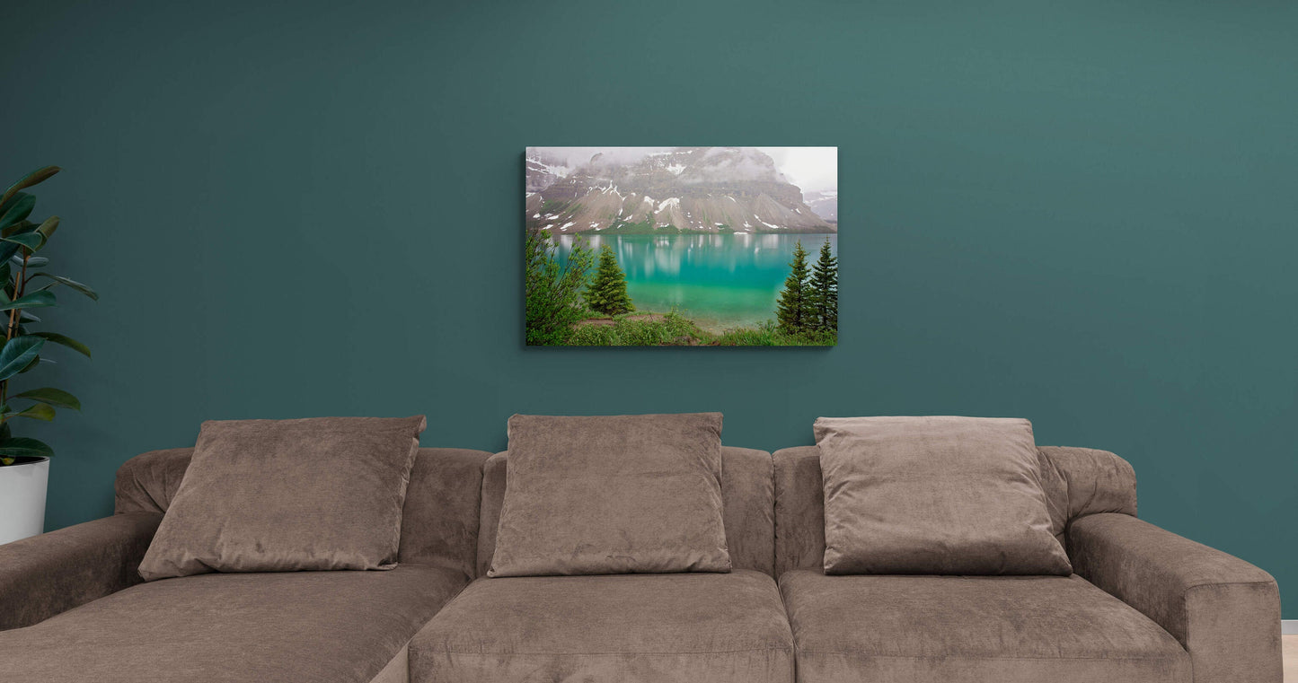 Bow Lake, Canvas Wall Art Prints, Banff National Park, Canada Landscape Print, Wall Decor Ideal for Home, Living Room, Bedroom, and Office