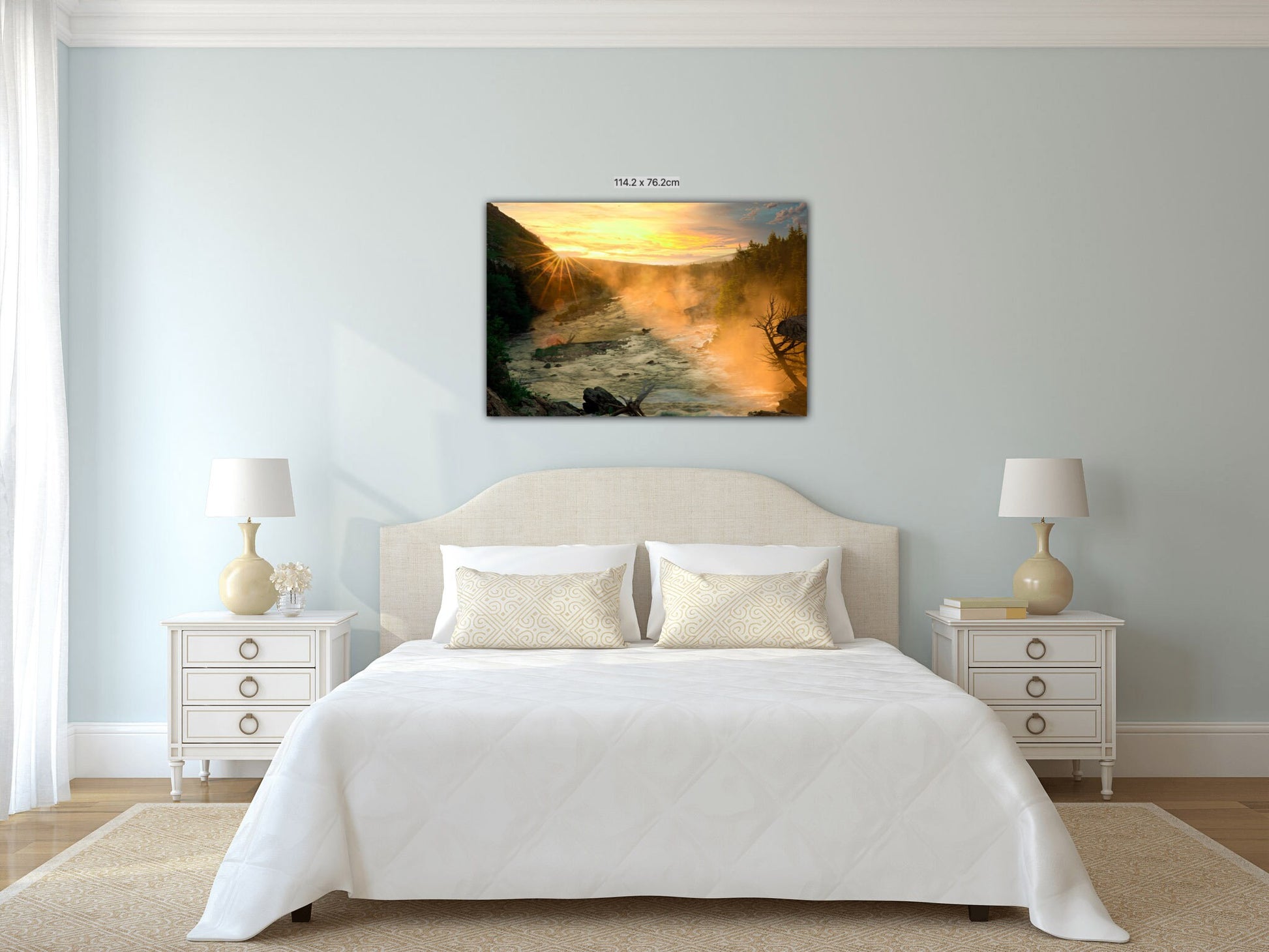 Glacier National Park Montana Landscape, Swiftcurrent Lake Sunrise, Canvas Wall Art Prints, Wall Decor for Home