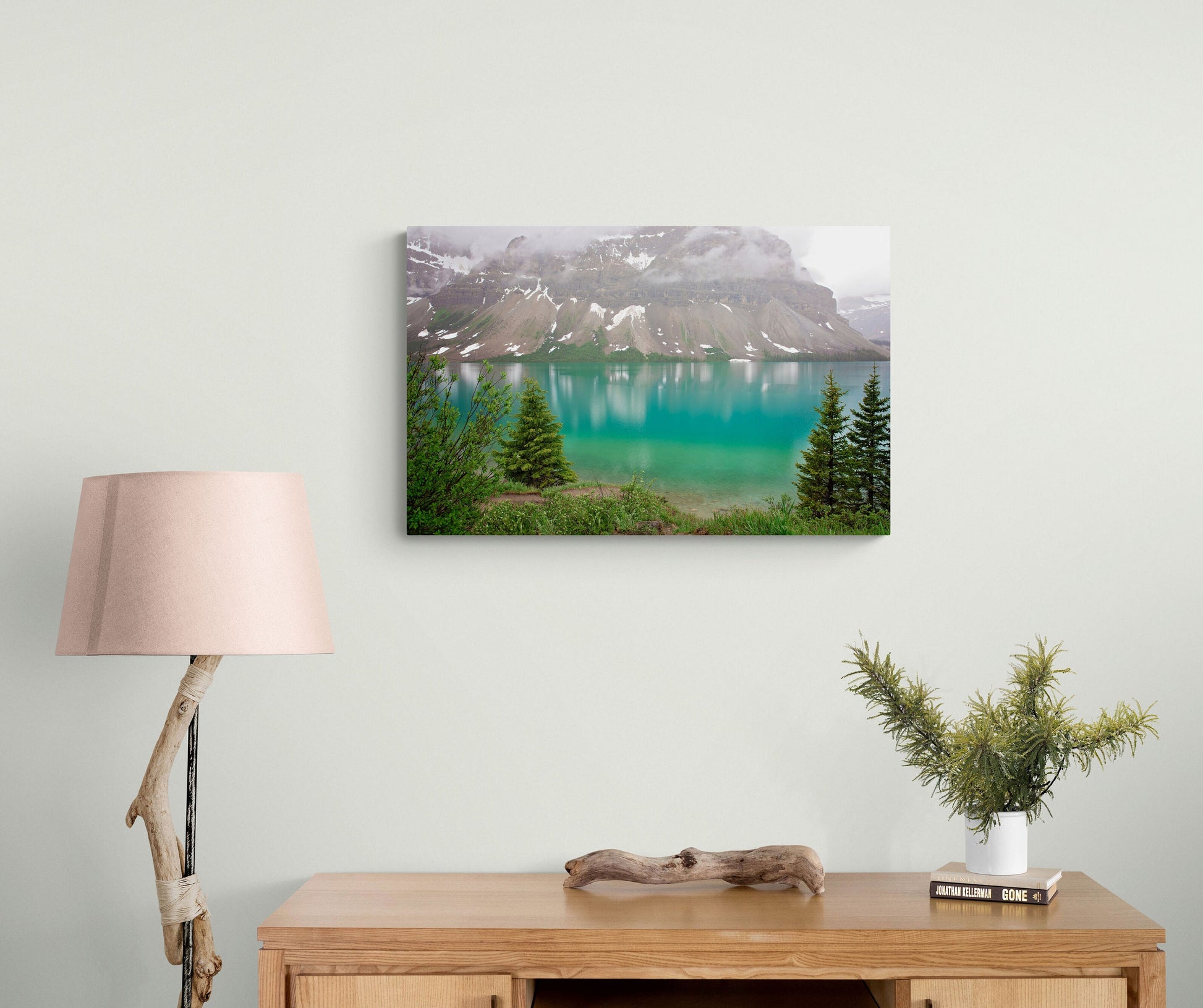 Bow Lake, Canvas Wall Art Prints, Banff National Park, Canada Landscape Print, Wall Decor Ideal for Home, Living Room, Bedroom, and Office