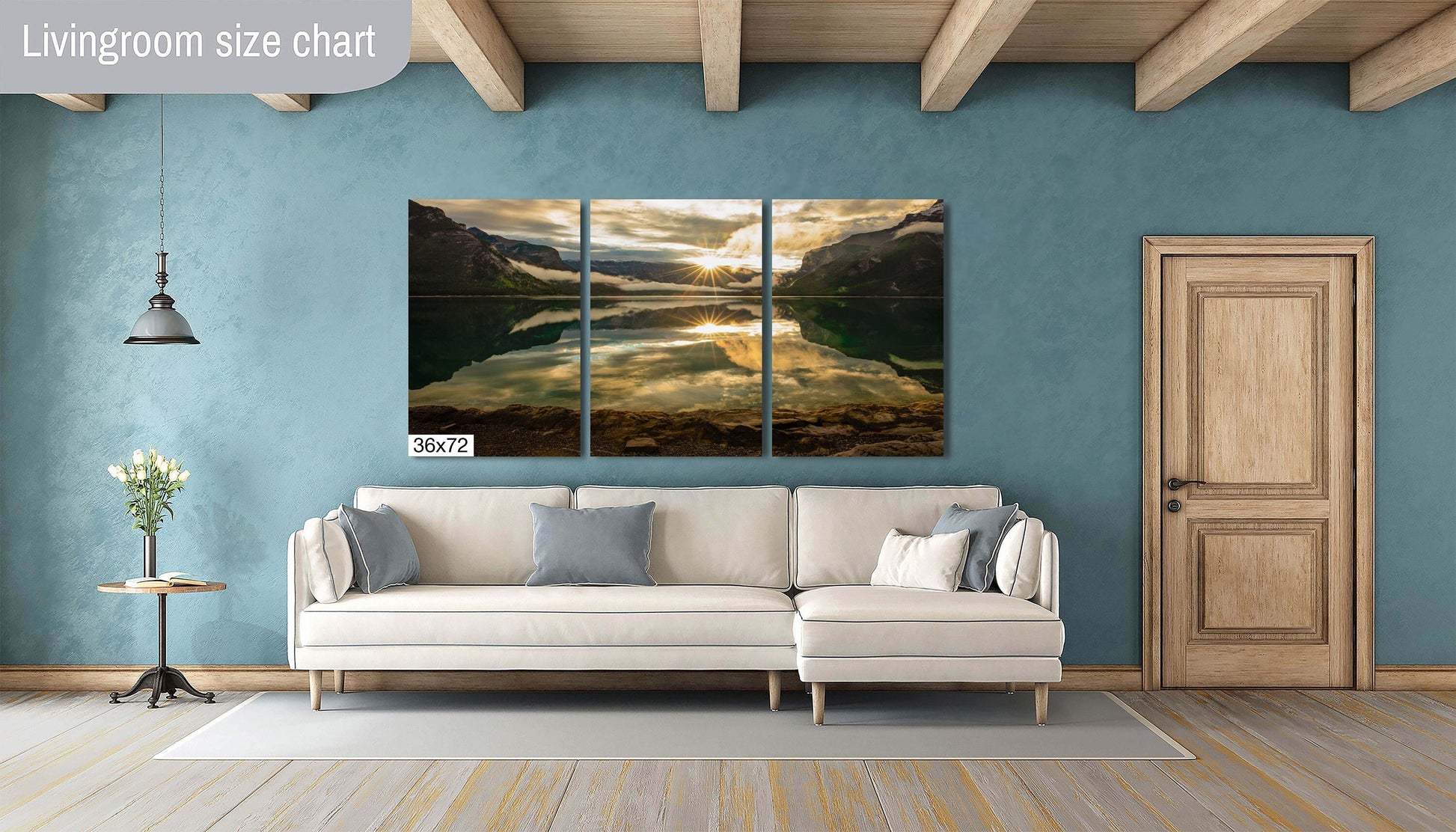 Banff Canada Sunrise Landscape Print, Lake Minnewanka Sunrise, Dramatic Landscape Canvas Wall Art Prints, Wall Decor for Home or Office