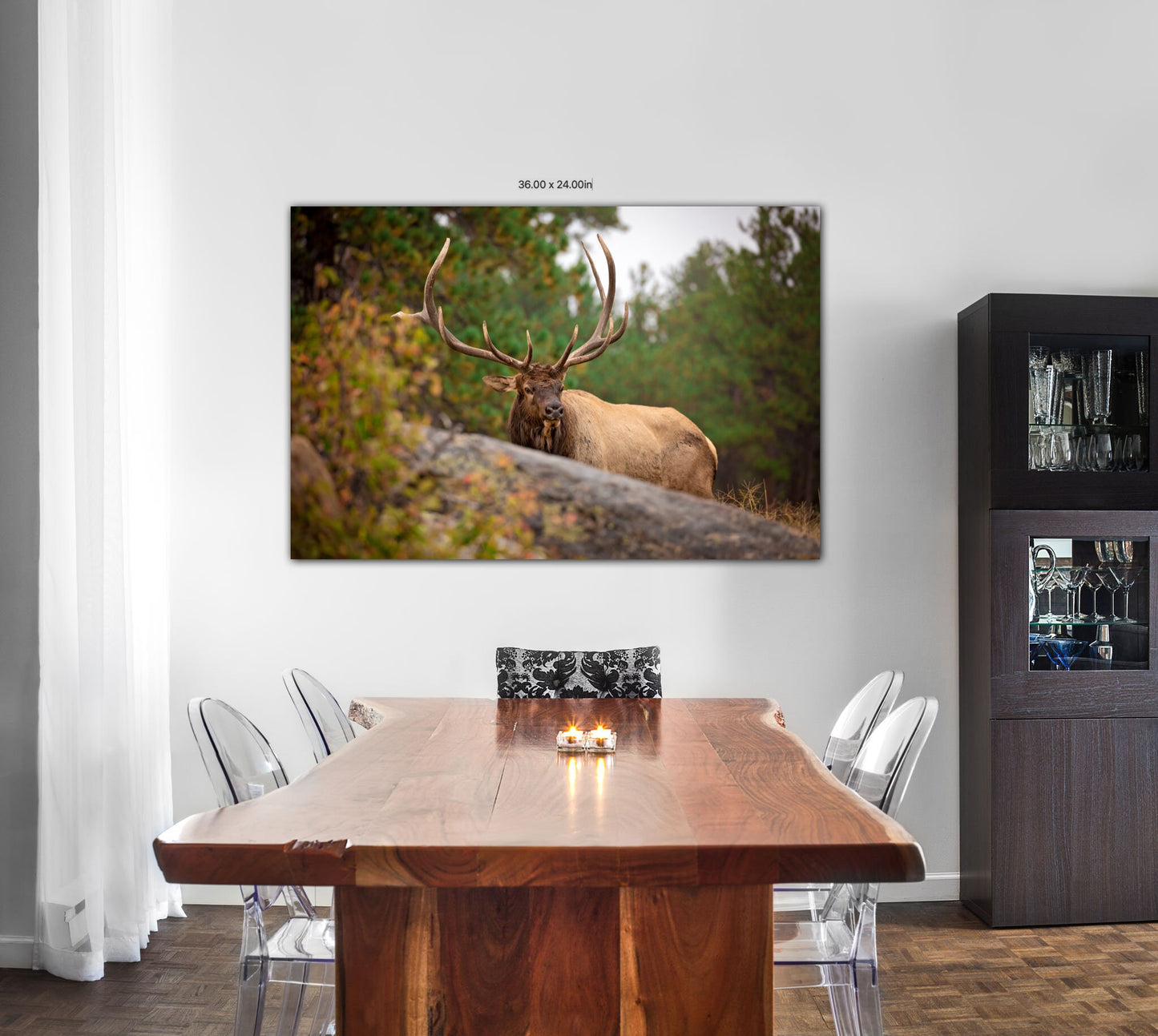 Elk Wall Art, Bull Elk Wildlife Wall Canvas, Rocky Mountain National Park, Colorado Canvas Wall Art Prints, Wall Decor for Home and Office