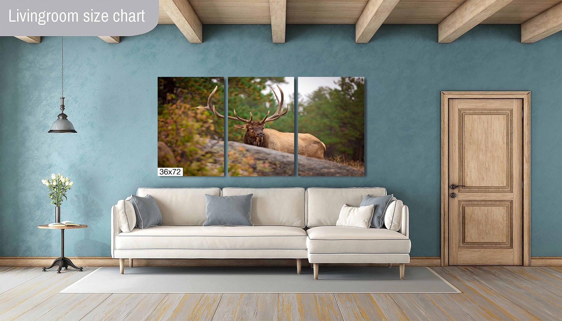 Elk Wall Art, Bull Elk Wildlife Wall Canvas, Rocky Mountain National Park, Colorado Canvas Wall Art Prints, Wall Decor for Home and Office