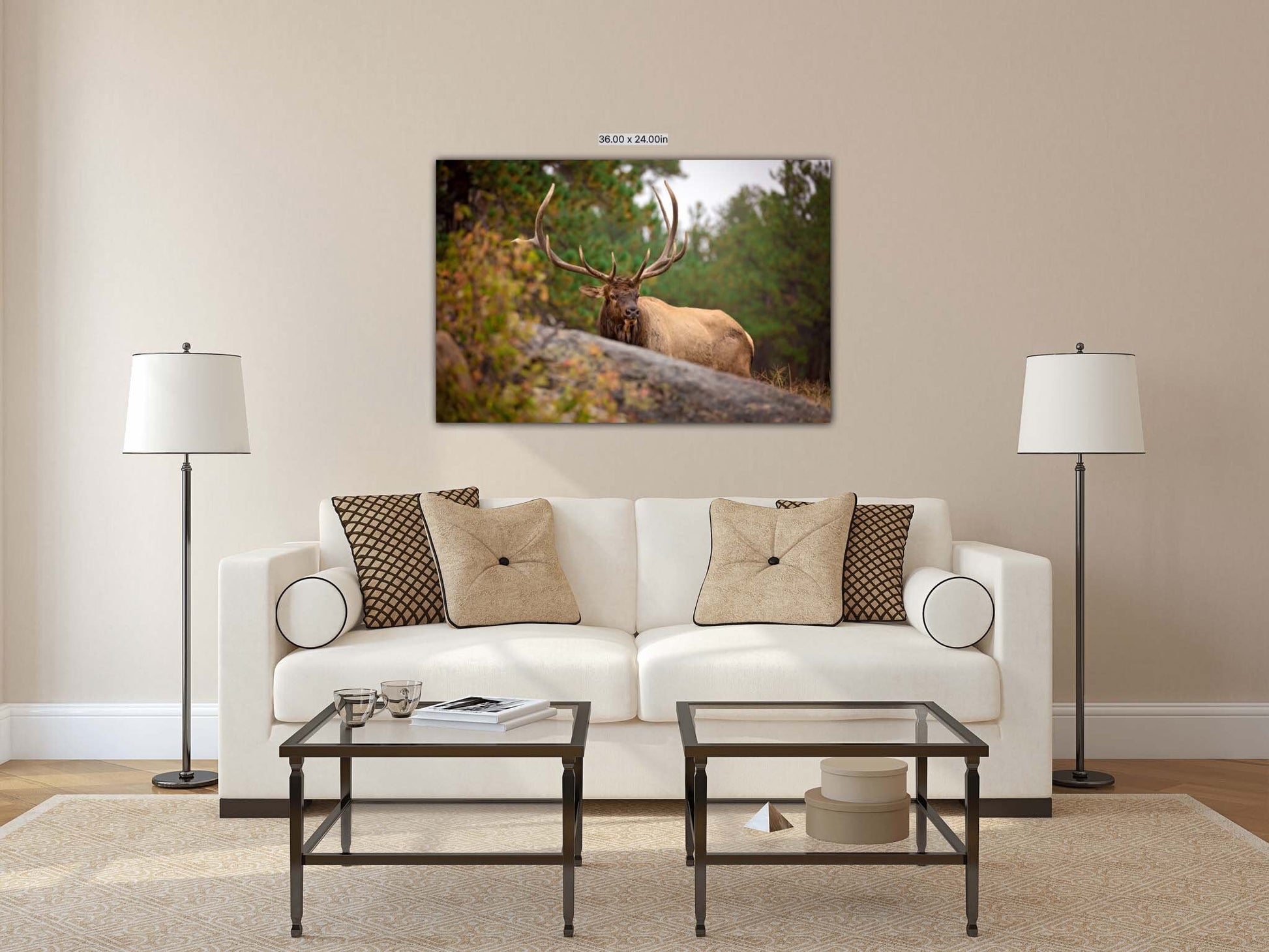 Elk Wall Art, Bull Elk Wildlife Wall Canvas, Rocky Mountain National Park, Colorado Canvas Wall Art Prints, Wall Decor for Home and Office