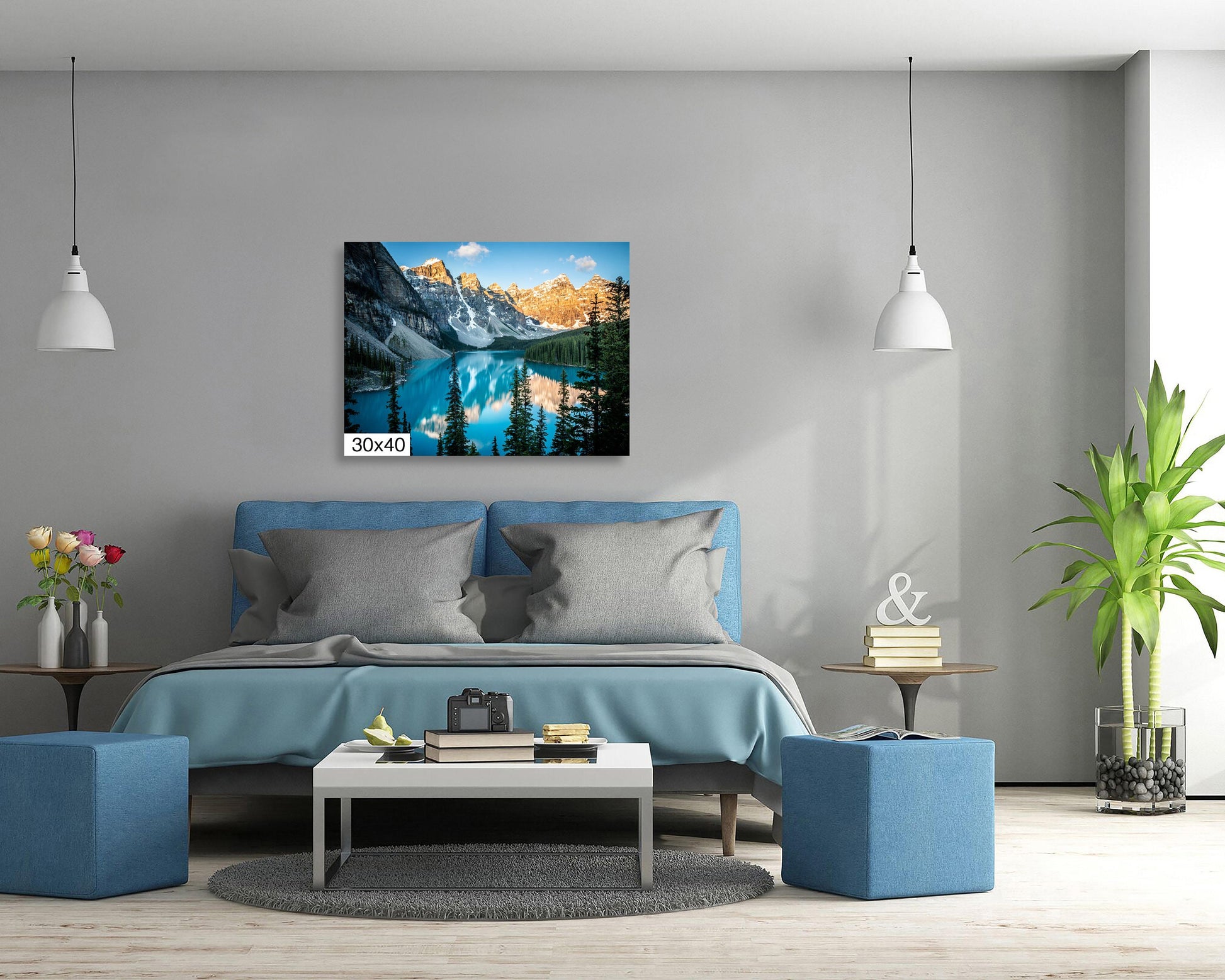 Banff National Park Canada Landscape Print, Moraine Lake Sunrise, Mountain Lake, Fine Art by Photographer, Large Canvas Wall Art Prints,