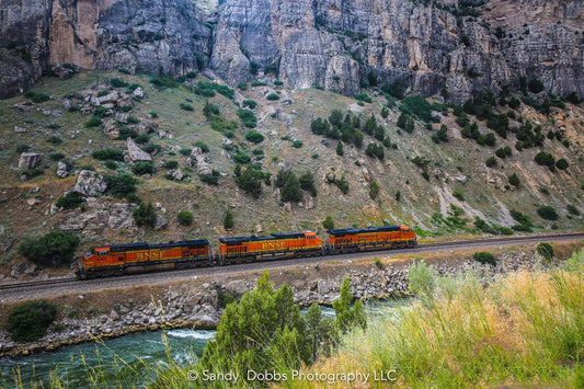 Train Canvas Print, Highway 20 Wyoming Landscape Print, Canvas Wall Art Prints,  Wall Decor for Home,Living Room, Bedroom, Office