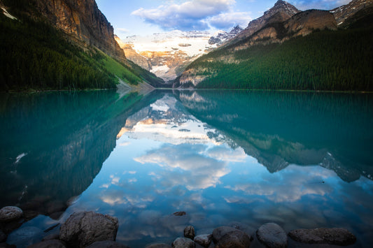 Lake Louise Sunrise, Banff National Park Canada Landscape Print, Canvas Wall Art Decor for Home,Living Room, Bedroom, Office,