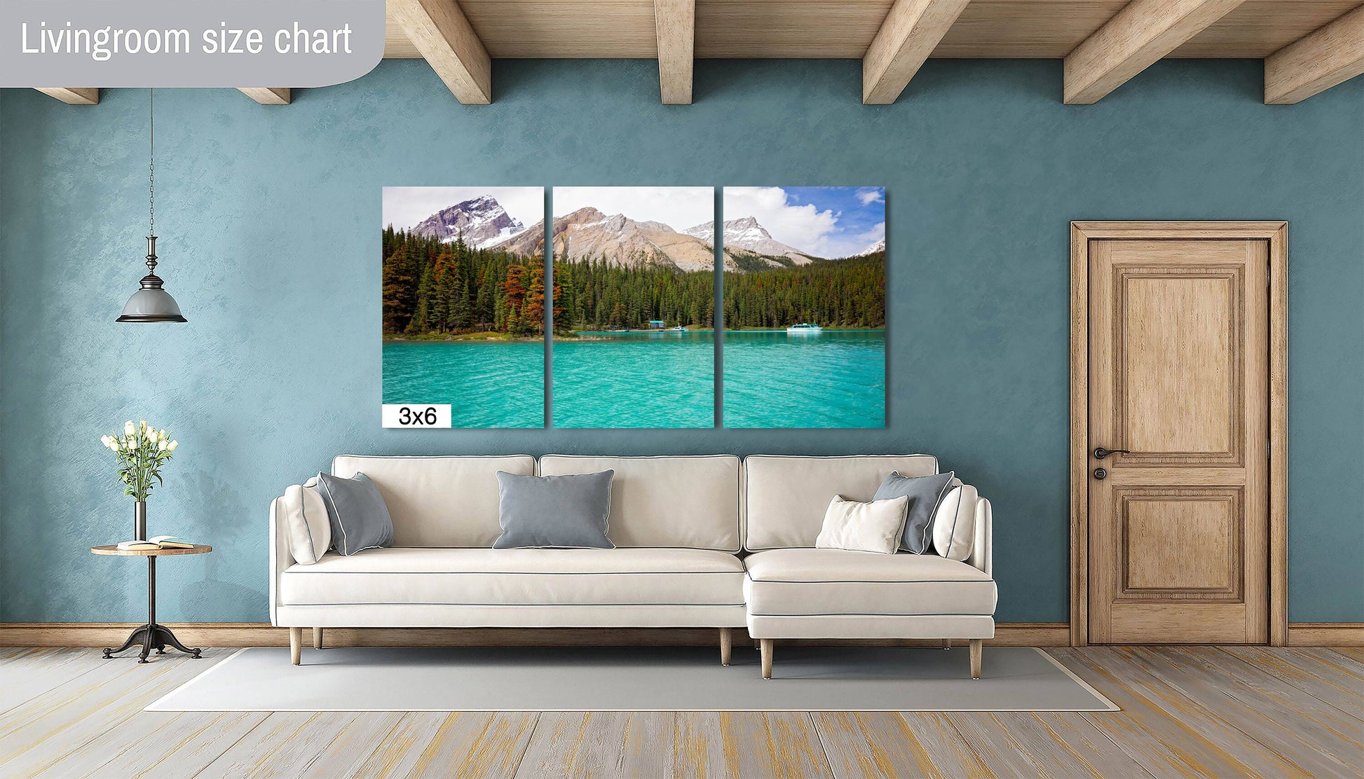 Photography Canvas Wall Art Prints,Jasper National Park Canada, Maligne Lake  Landscape Print, Decor for Home,Living Room, Bedroom, Office