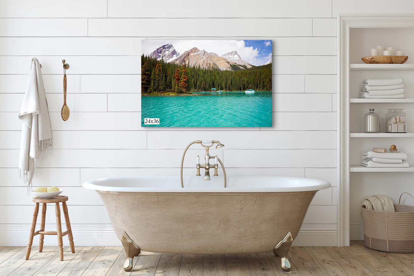 Photography Canvas Wall Art Prints,Jasper National Park Canada, Maligne Lake  Landscape Print, Decor for Home,Living Room, Bedroom, Office